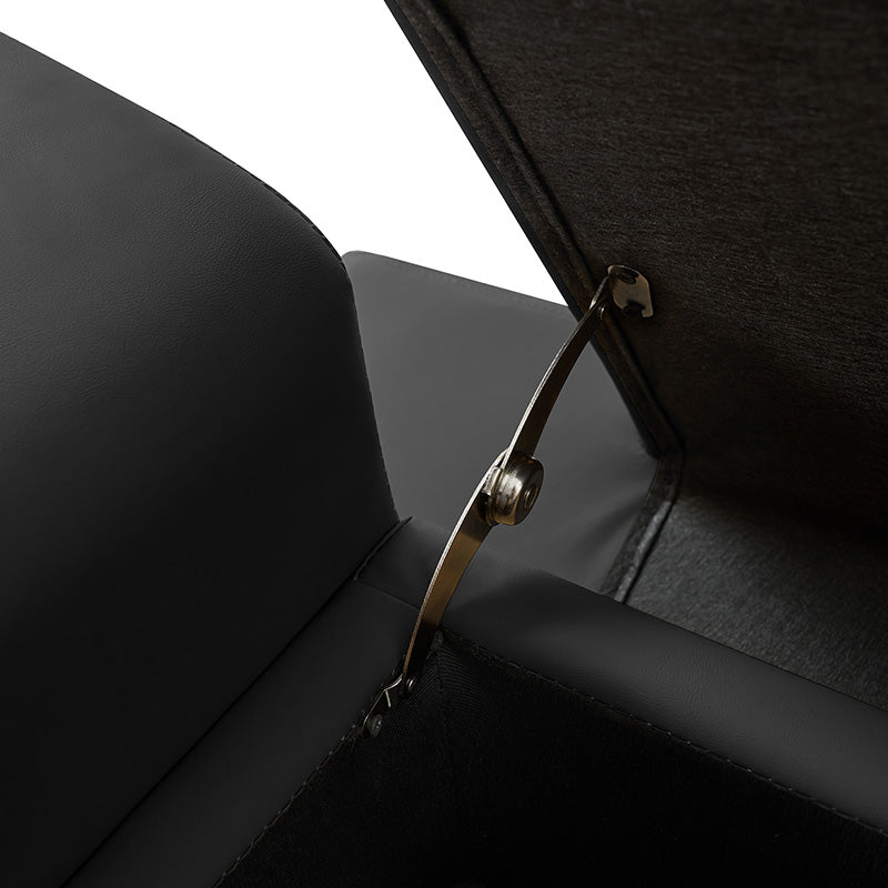 Gaston Entryway Bench - Scratch-Resistant Vegan Leather with Built-in USB Charging Port - Perfect for Hallway, Living Room & Bedroom Storage
