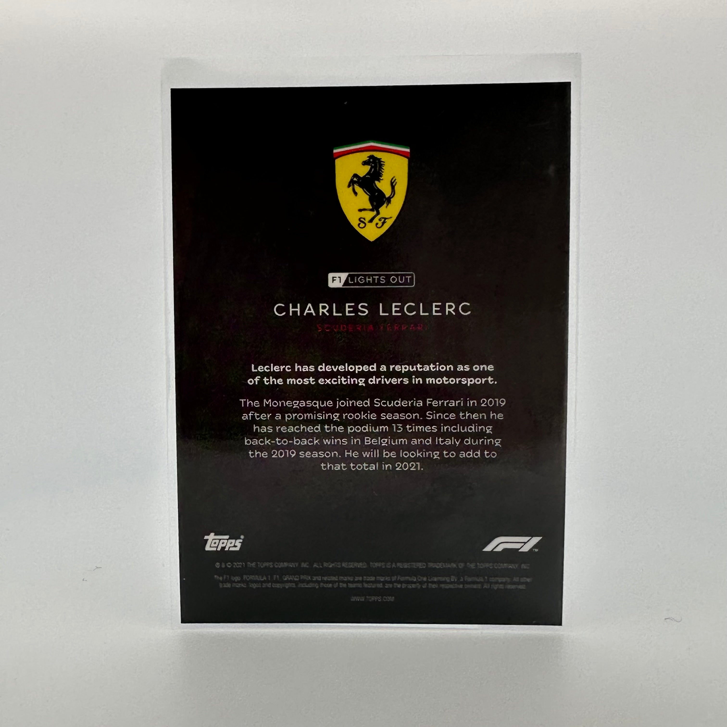 Charles Leclerc 2023 F1 Driver Aqua Parallel Trading Card - Collectible Sports Memorabilia for Formula 1 Fans & Card Collectors (Perfect for Display, Gifts, and Investment)