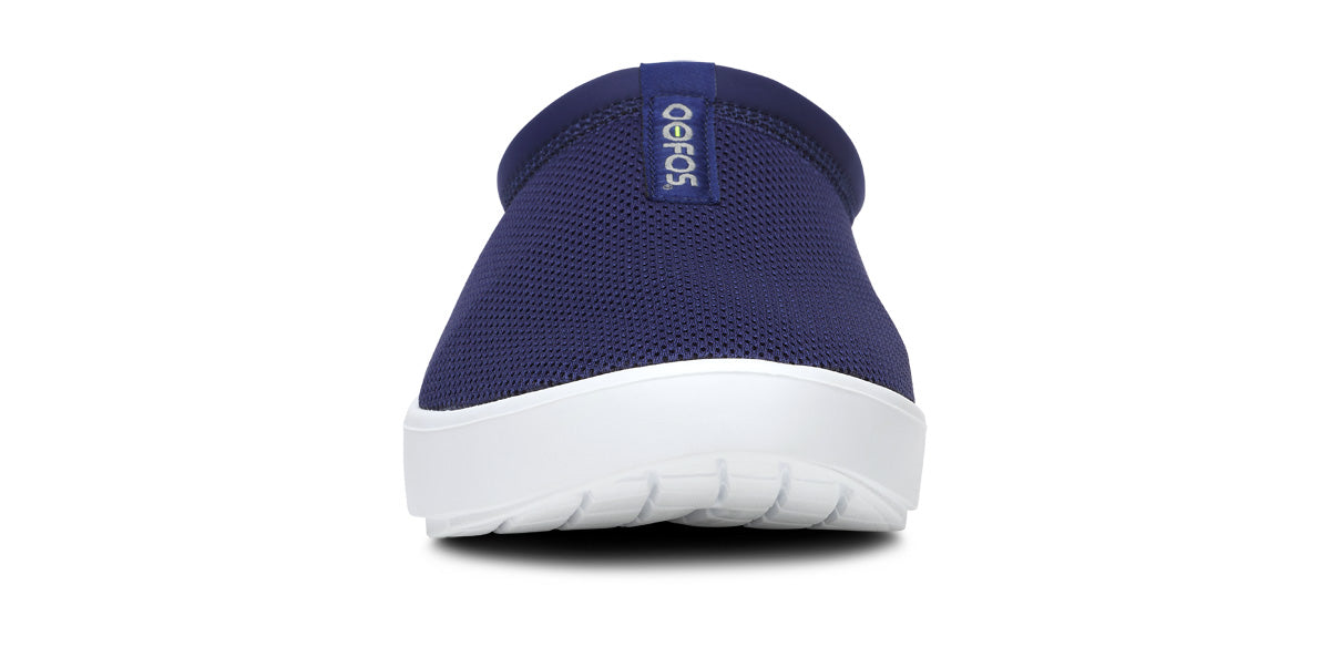 Men's OOcoozie Sport Mule Slippers - Navy Blue Comfortable Slide-On Shoes for Walking, Running & Indoor/Outdoor Wear