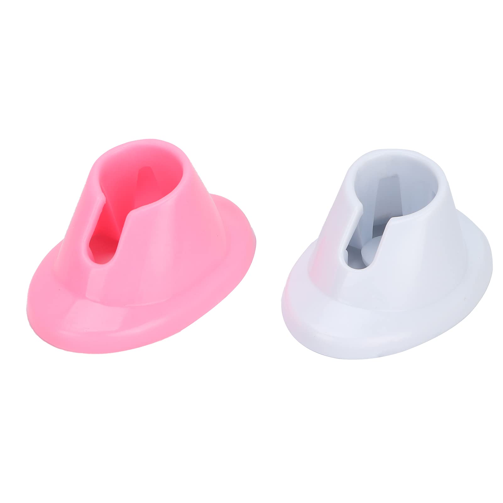 2pcs Soft Rubber Nail Polish Bottle Holder - Spill-proof Pink & White Nail Polish Stand for Home, Salon & School Use | Perfect for Nail Art, DIY Manicures & Professional Nail Technicians