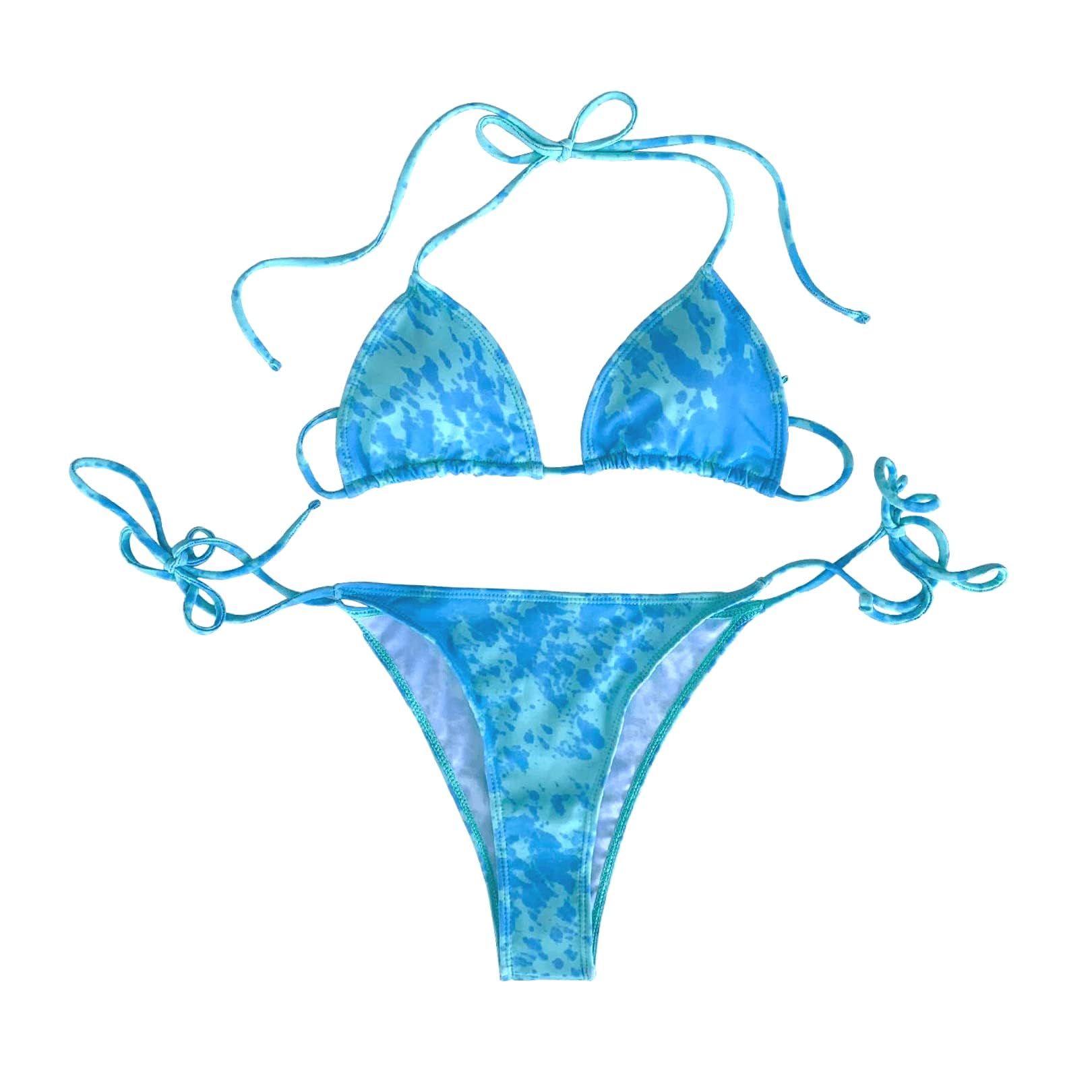 Women's Color Changing Tie Side Bikini Swimsuit - Adjustable String Swimwear for Beach, Pool & Summer Vacation