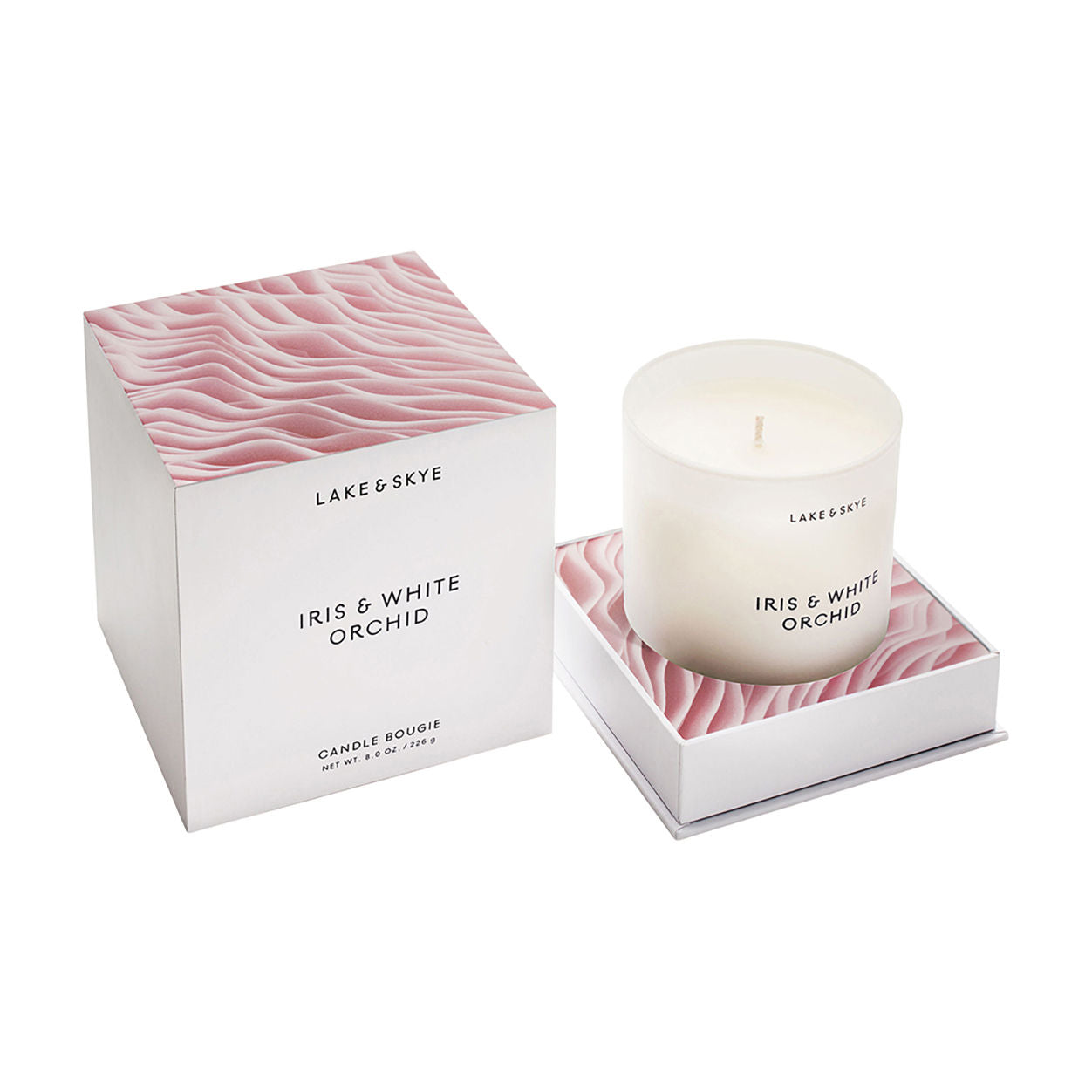 Premium Iris & White Orchid Scented Candle - Long-Lasting Aromatherapy for Home, Spa & Romantic Ambiance