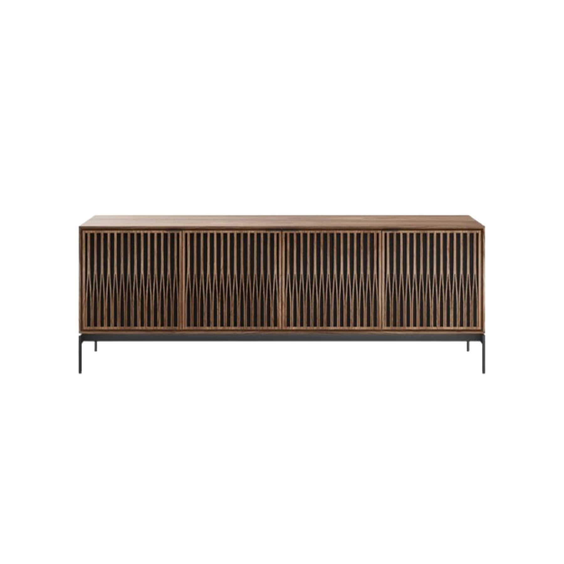 BDI 8709 Tune Media Console with Base - Modern TV Stand for Living Room, Entertainment Center with Storage for Gaming & Home Theater Systems