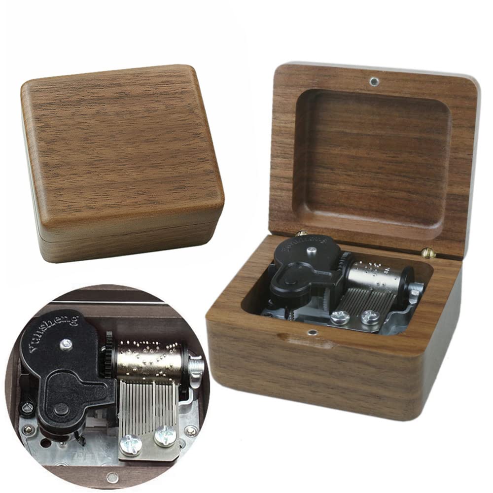Vintage Wooden Music Box - Game of Thrones Themed Handcrafted Walnut Music Box with Mechanical Movement, Perfect Christmas Gift for Collectors & Fans | Home Decor, Wedding Favors, Anniversary Present