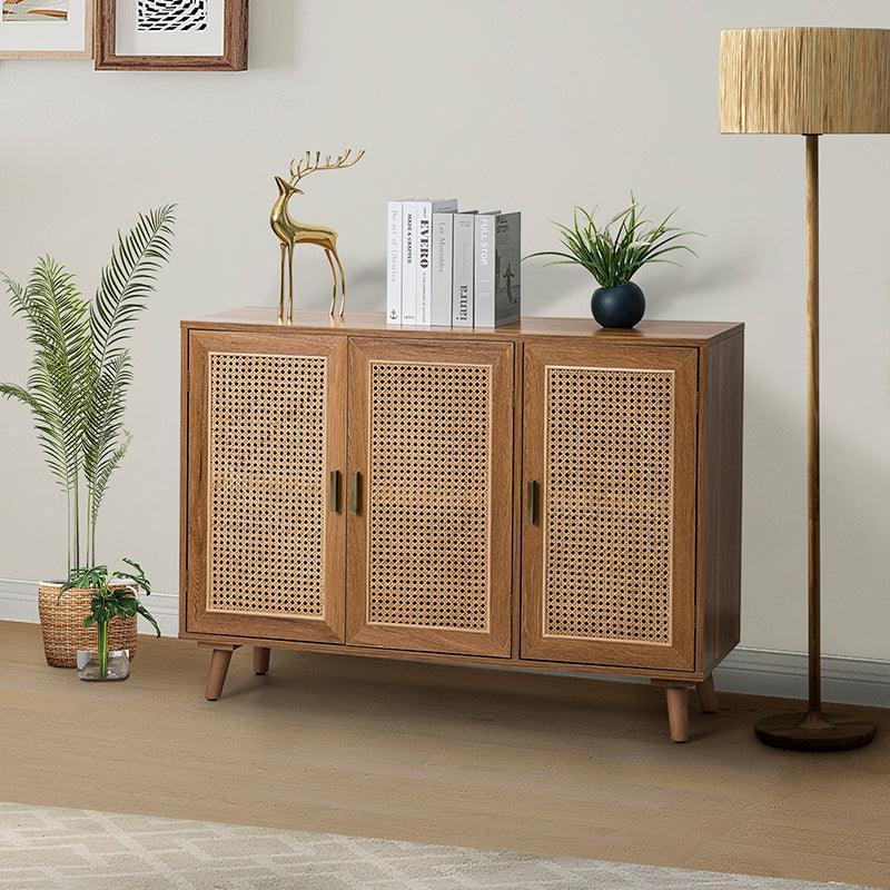 Dario 3-Door Accent Cabinet - Stylish Storage Solution for Living Room, Bedroom & Entryway | Solid Wood Furniture for Home Decor