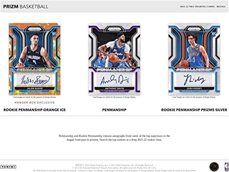 2021-2022 Panini Prizm NBA Basketball Trading Cards Retail Box - 24 Packs (96 Cards Total) - Collectible Basketball Cards for Fans & Investors | Perfect for Trading, Collecting, and Displaying
