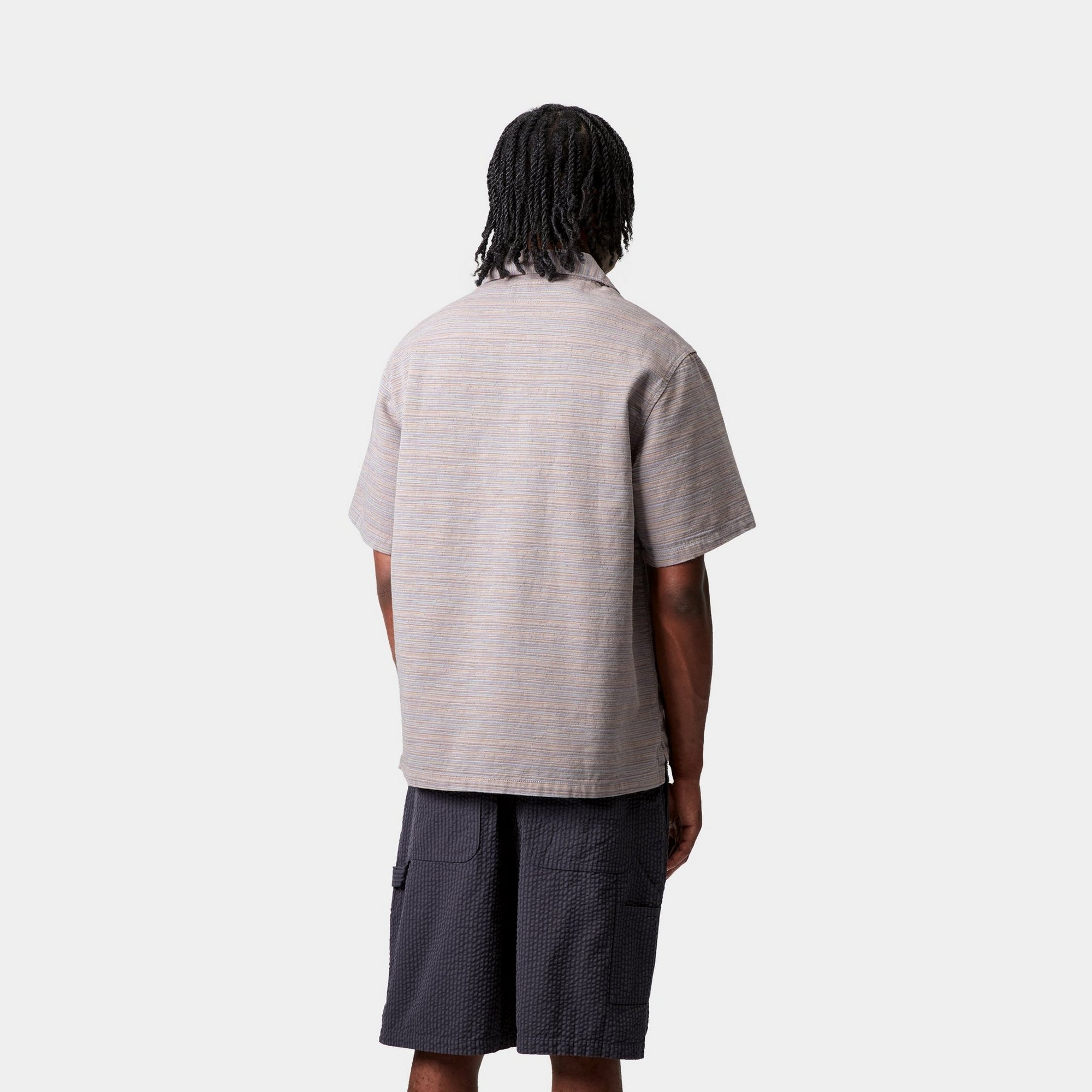 Short Sleeve Gellar Stripe Shirt for Men - Multicolor Casual Button Down Shirt | Perfect for Summer, Office Wear & Casual Outings