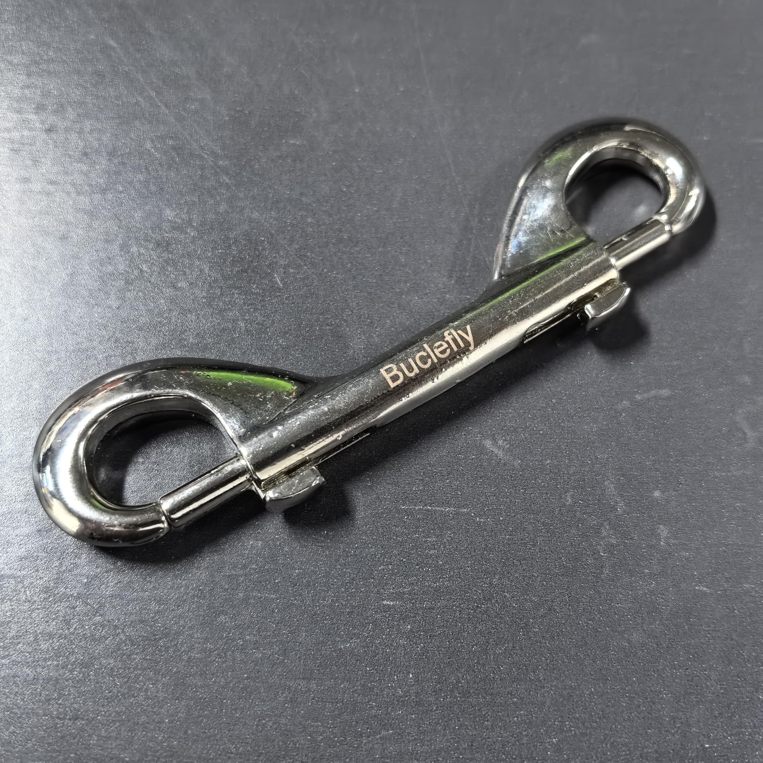 Stainless Steel Double Ended Eye Bolt Snap Hooks with Trigger Clips - Heavy Duty Metal Chain Clips for Fishing, Dog Leash, Keychain & Outdoor Gear