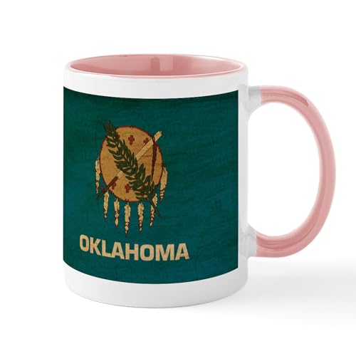 White/Pink Inside - Oklahoma Flag Mug