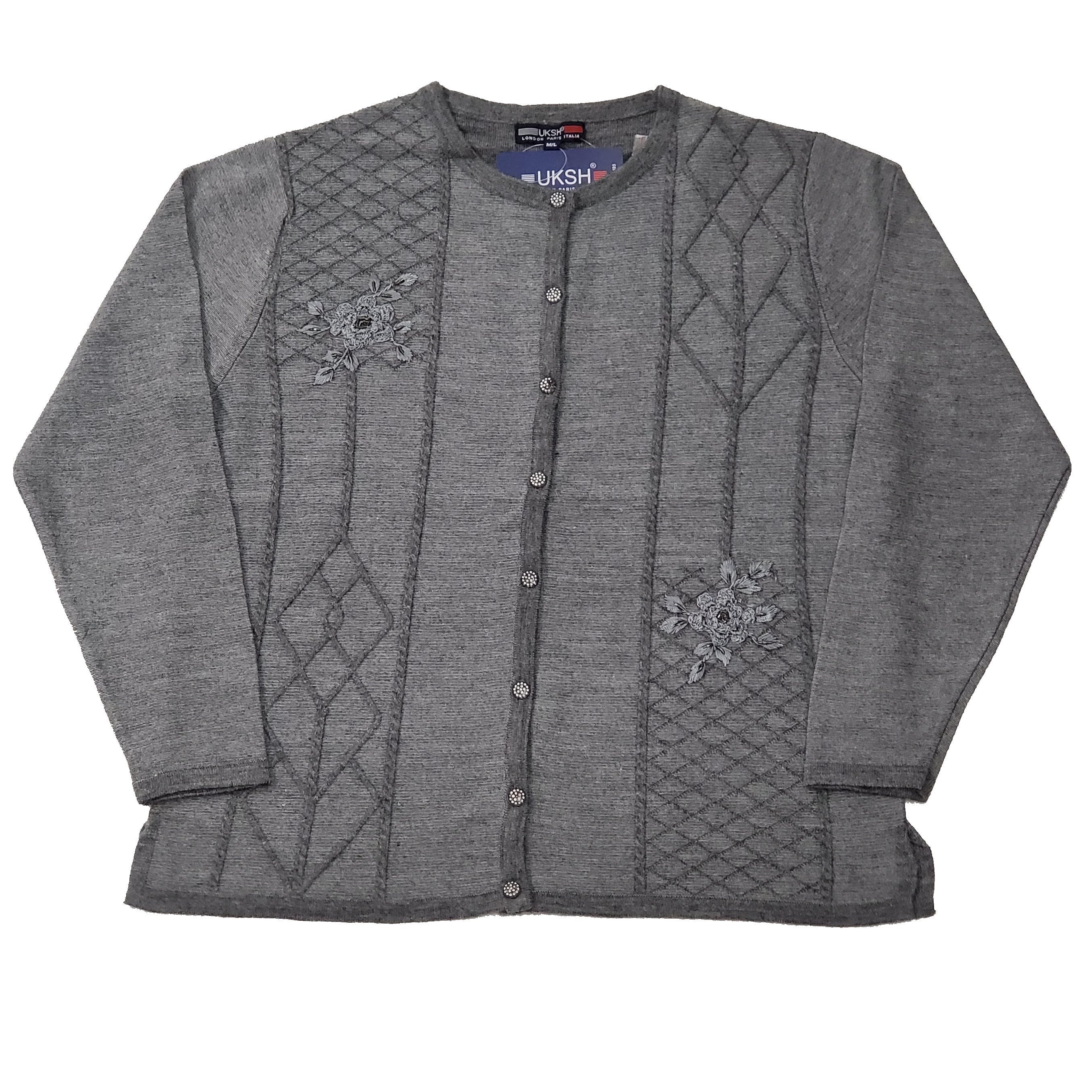 Women's Stylish Embroidery Pattern Cardigan Sweater - Lightweight Knit Open Front Cover-Up for Spring/Fall Fashion, Office Wear & Casual Outfits