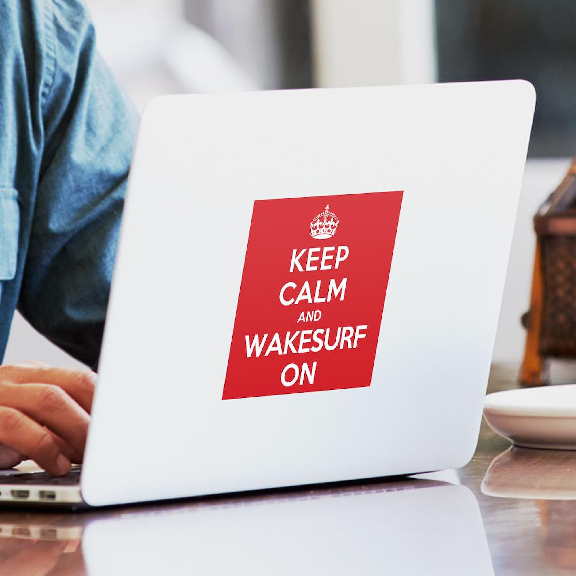 KC Wakesurf Square Sticker 3x3 Inch - Durable Bumper Decal for Cars, Trucks, Laptops - Perfect for Surfing Enthusiasts & Water Sports Fans