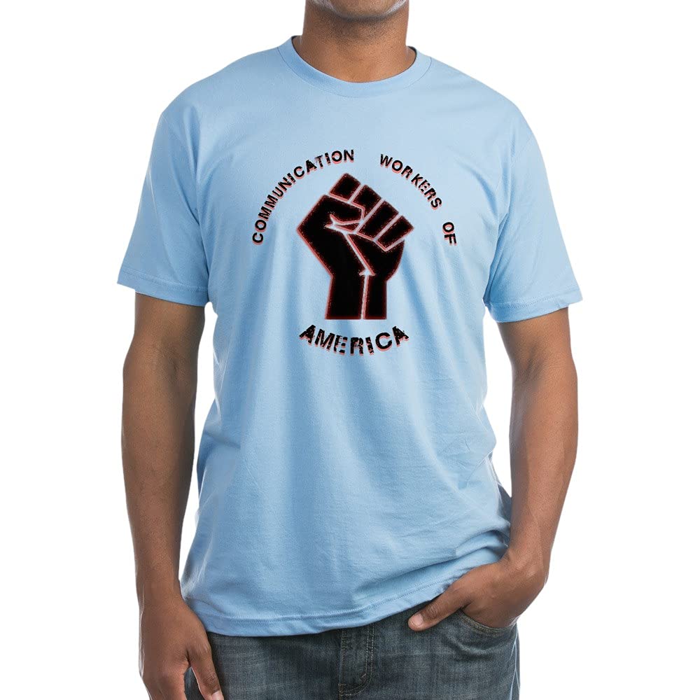 Communication Workers of America Men's Fitted T-Shirt - Union Pride Cotton Tee for Supporters & Members - Perfect for Labor Rallies, Union Meetings & Everyday Wear