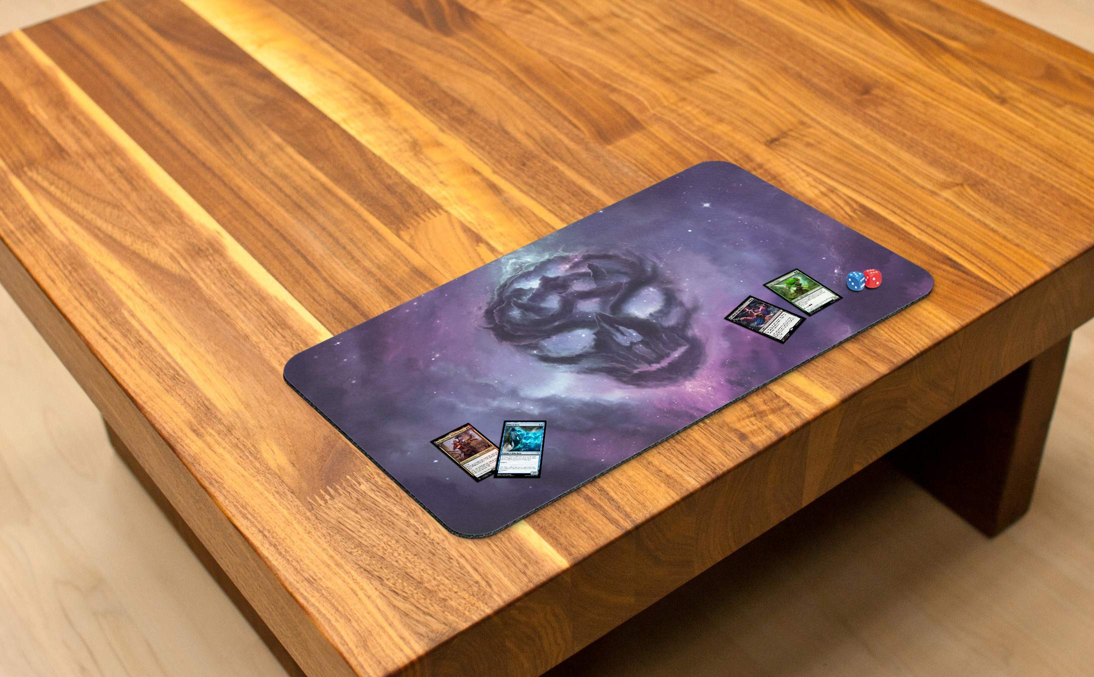 Swamp Ethereal Mana Stitched MTG Playmat - Magic The Gathering Compatible Gaming Mat for MTG, YuGiOh & TCG - Premium Original Art Playmat Accessories - Perfect for Tournaments, Game Nights & Collectors