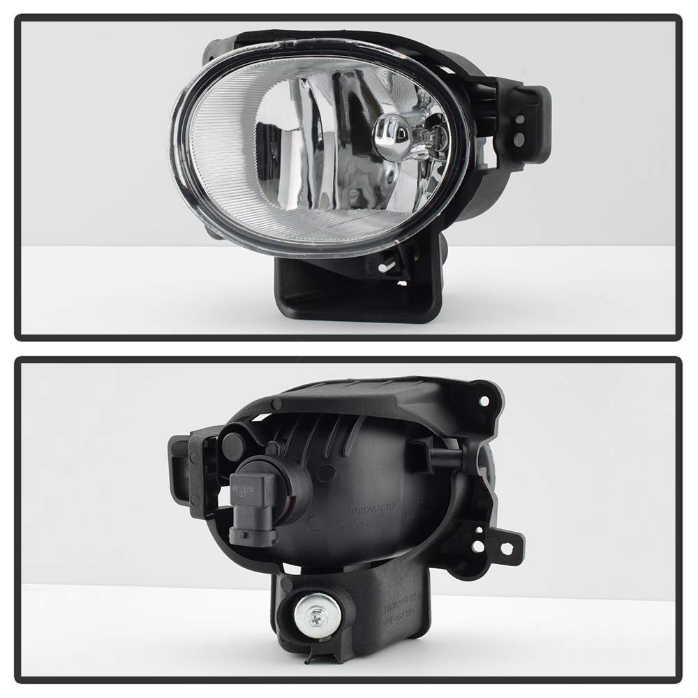 ACANII Clear Bumper Fog Lights Assembly with Bulbs for 2007-2008 Acura TL - Driver & Passenger Side Replacement Driving Lamps | Improved Visibility for Night Driving & Foggy Conditions