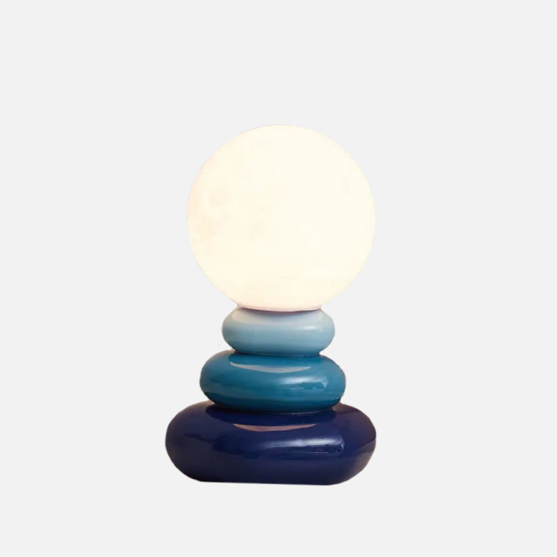 Elegant Egg Moon Ceramic Table Lamp - Modern Nightstand & Bedside Lighting for Bedroom, Living Room, and Office Decor