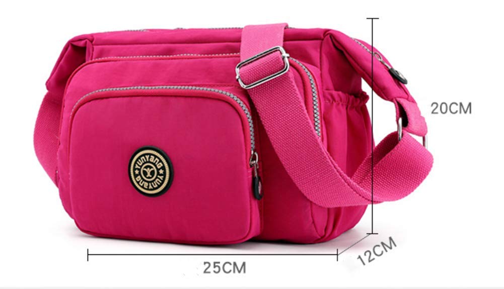 Women's Nylon Crossbody Bag with Multi-Pockets - Travel & Casual Purse for Moms