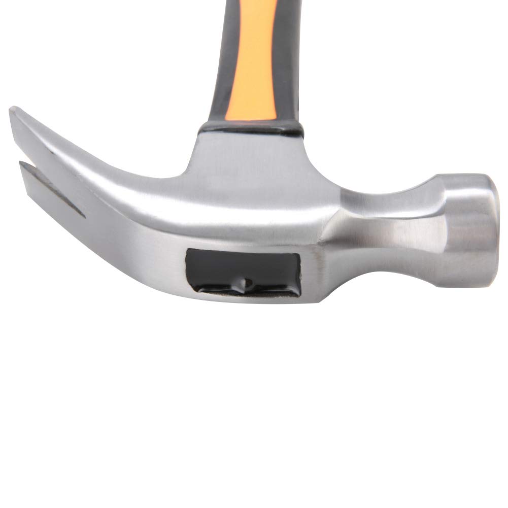Professional 750g Steel Claw Hammer - Carbon Steel Head & Rubber Handle for Woodworking, Joinery, Home Carpentry & DIY Projects | Perfect for Nail Pulling, Framing, and General Construction Work