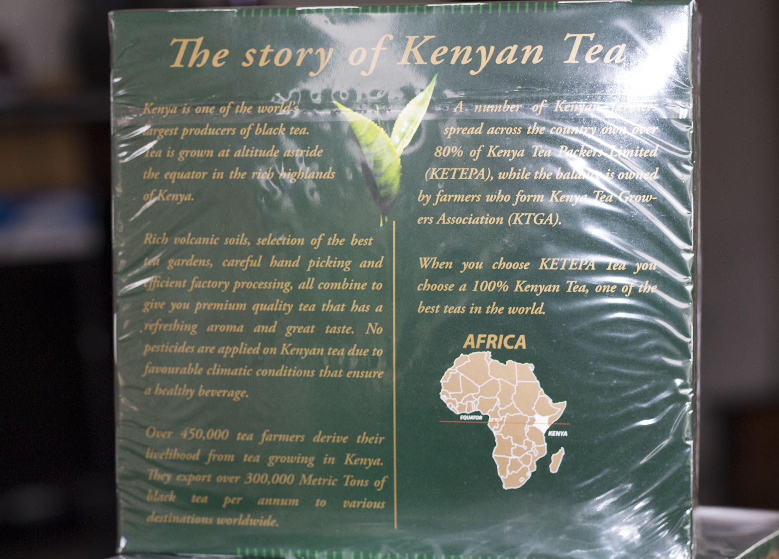 Premium Safari Pure Kenya Tea - 100 Enveloped Tea Bags for Daily Relaxation & Wellness | Black Tea for Morning Boost & Afternoon Break