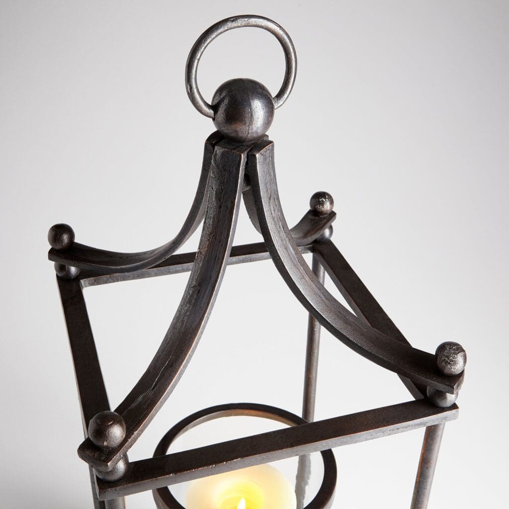 Cyan Design 10175 Foxboro Small Dark Copper Candle Holder - Elegant Home Decor for Dining Table, Wedding Centerpiece & Romantic Ambiance