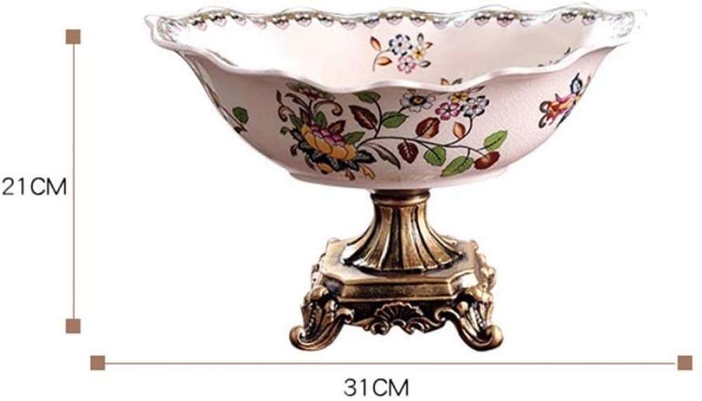 Qiuqiu Compote - Traditional European Ceramic Fruit Bowl for Home Decor, Living Room, Coffee Table, Dining Table - Perfect for Fruit Display and Creative Centerpiece