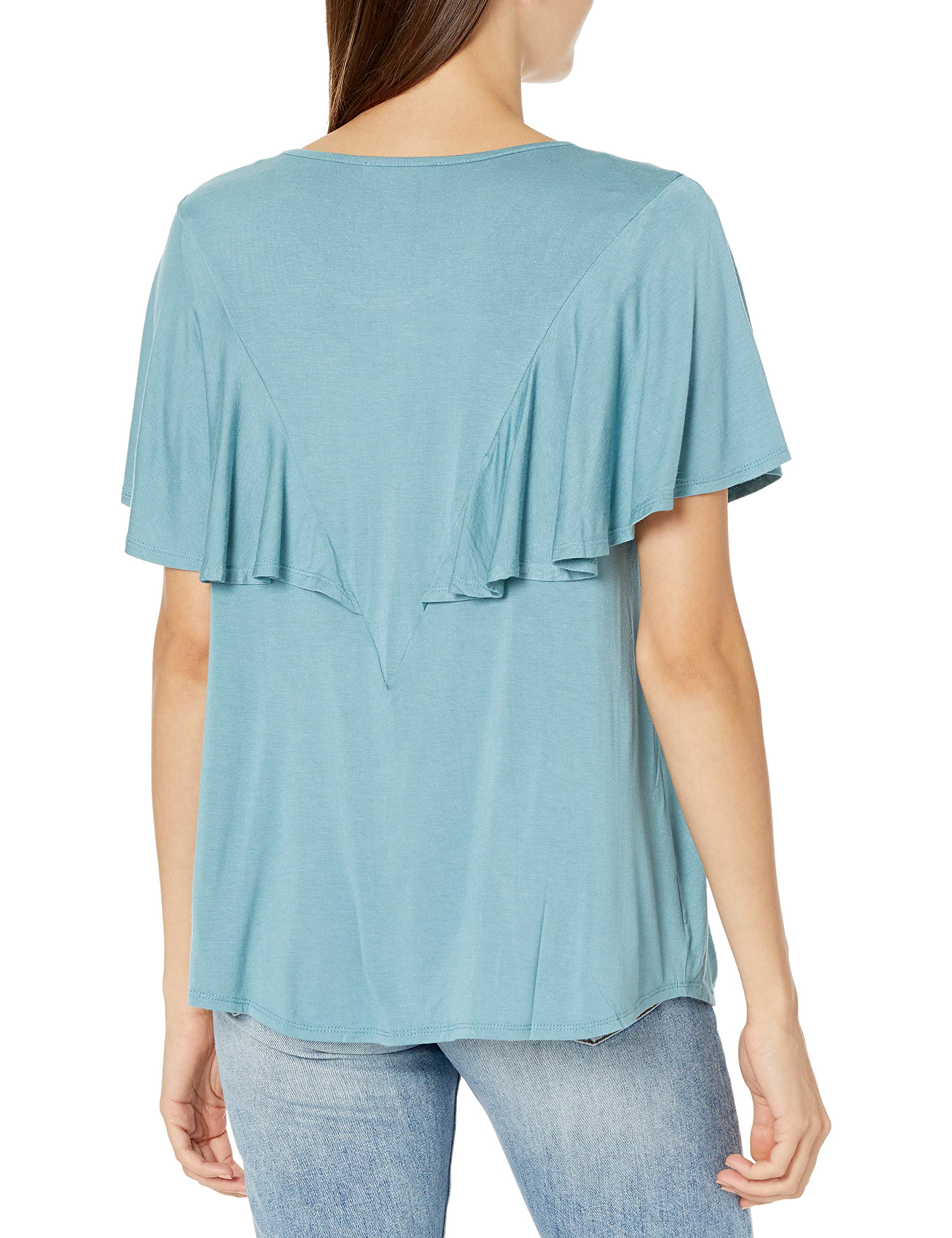 Vintage American Blues Women's Dakota Flutter Ruffle Sleeve Blouse - Casual Summer Tops for Women, Perfect for Beach, Party & Date Night Outfits