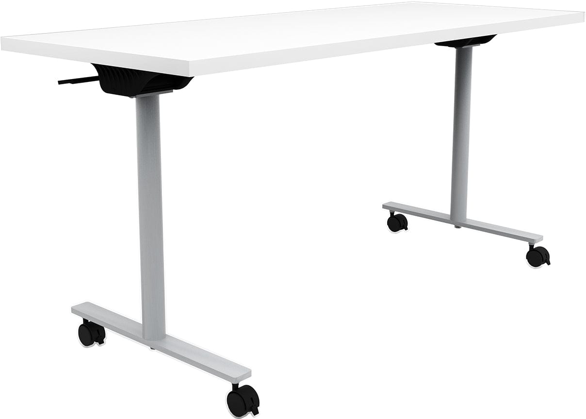 Safco JURNI 60 x 24 Inch Flip Top Table with Locking Casters [JN6024NFLPCA] - Perfect for Office, Classroom, and Home Workspace Use
