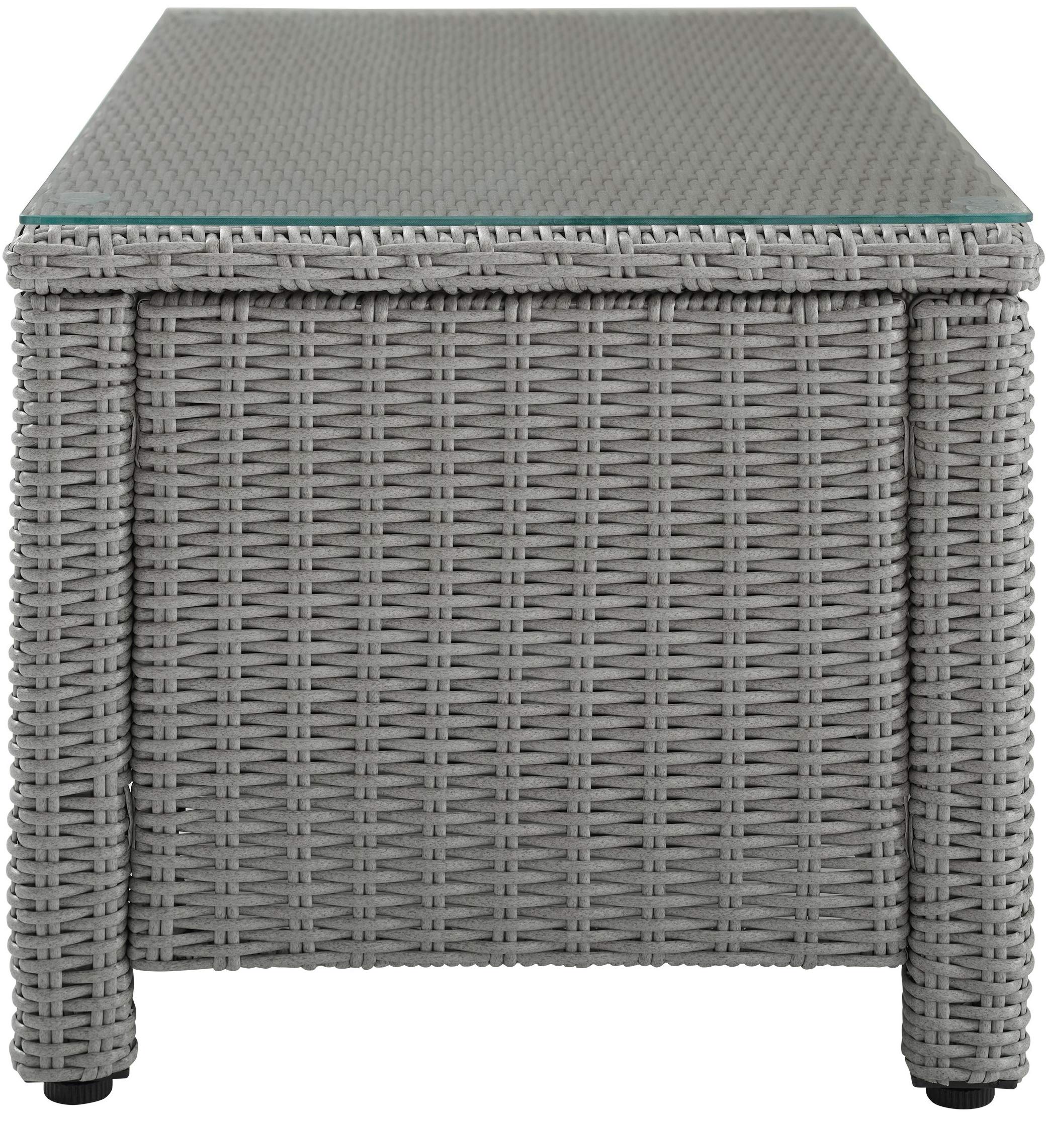 Crosley Bradenton All-Weather Rattan Wicker Outdoor Coffee Table - Weather-Resistant Gray Patio Furniture for Deck, Porch & Garden - Perfect for Outdoor Entertaining & Relaxation