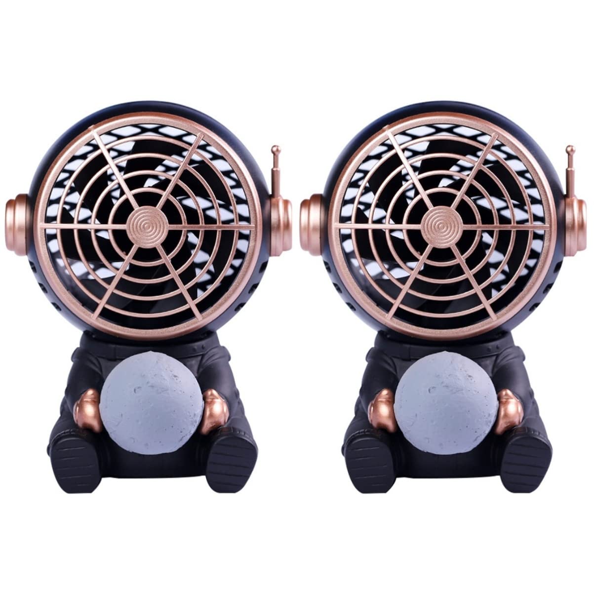 Bestoyard 2-in-1 USB Desk Lamp & Fan Set - Portable Cartoon Astronaut Shaped Office Fan with USB Power - Perfect for Home Office, Study Room & Dormitory Cooling