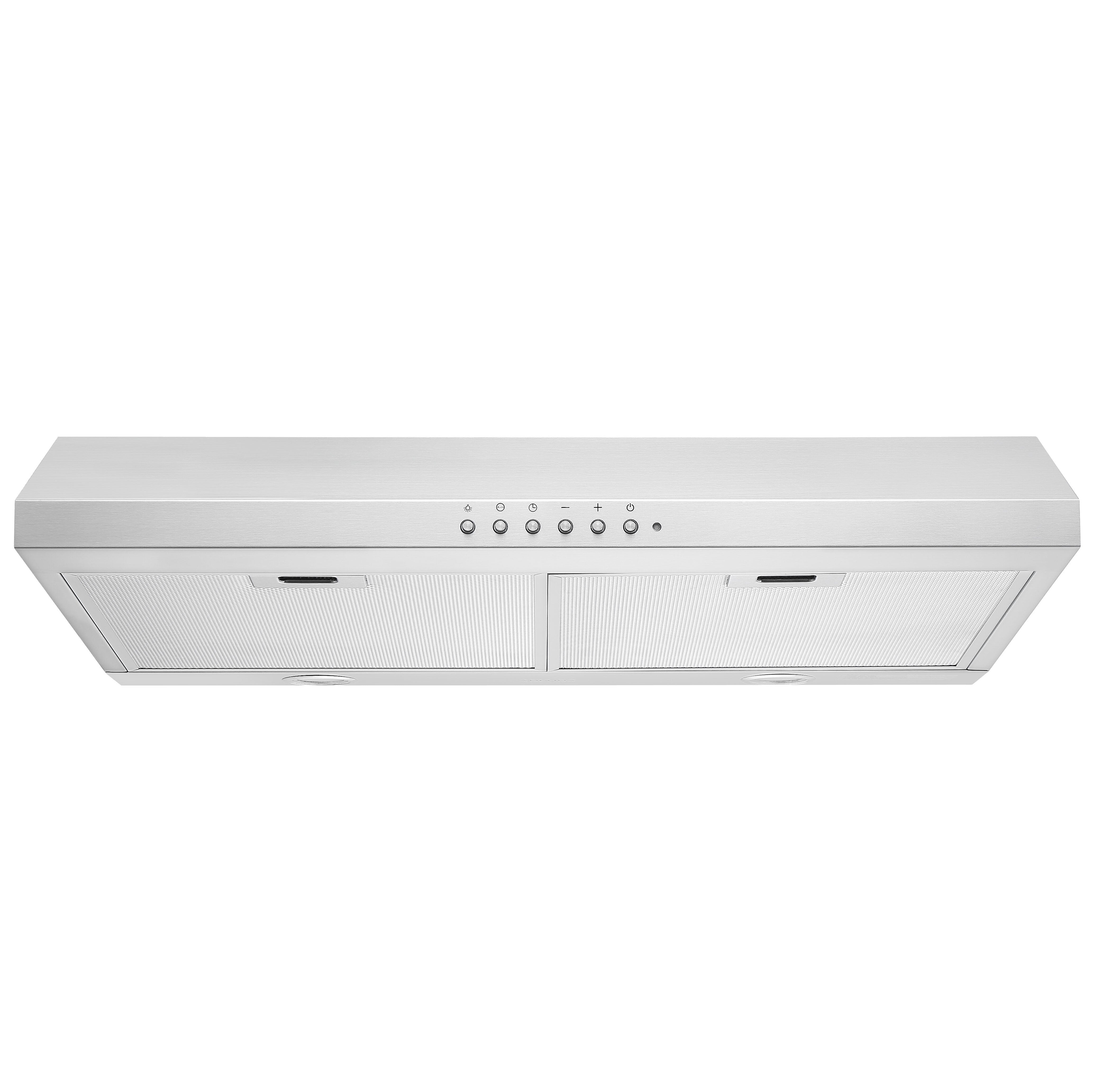 Ancona UC64NL 30 Inch Stainless Steel Ducted Under Cabinet Range Hood with Night Light - Powerful Kitchen Ventilation for Smoke & Odor Removal - Perfect for Modern Home Cooking