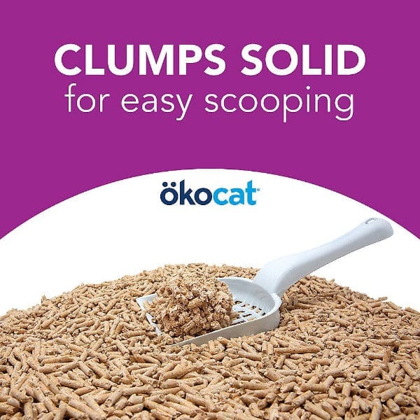 ökocat Original Less Mess Wood Cat Litter - 14lb Natural Pine Pellet Litter for Odor Control | Low Tracking & Dust-Free | Ideal for Multi-Cat Homes & Small Spaces