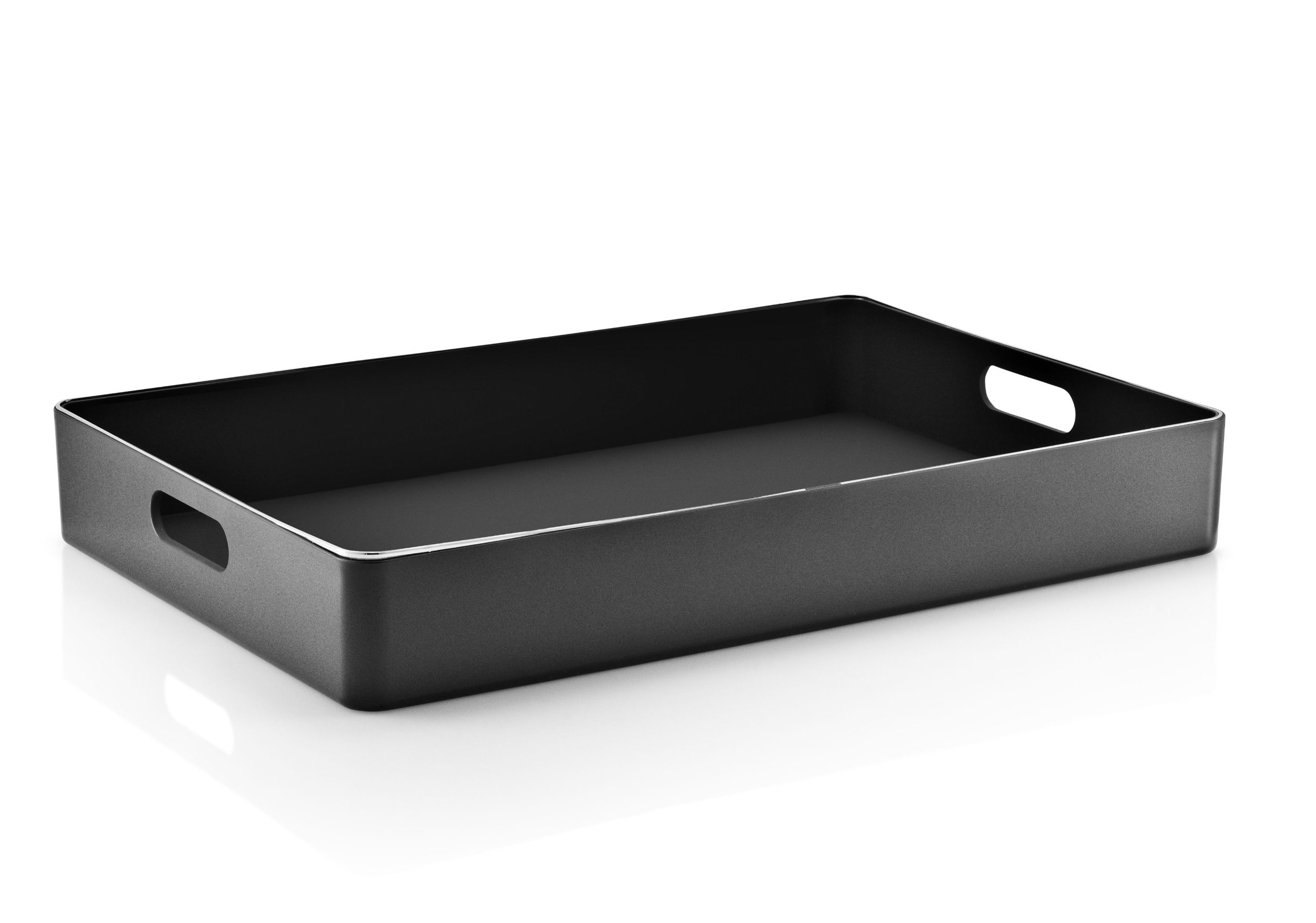 Eva Solo Deep Serving Tray with Handles - Black Ceramic Appetizer Platter for Entertaining, Dining & Kitchen Serving | Perfect for Parties, Buffets & Home Decor