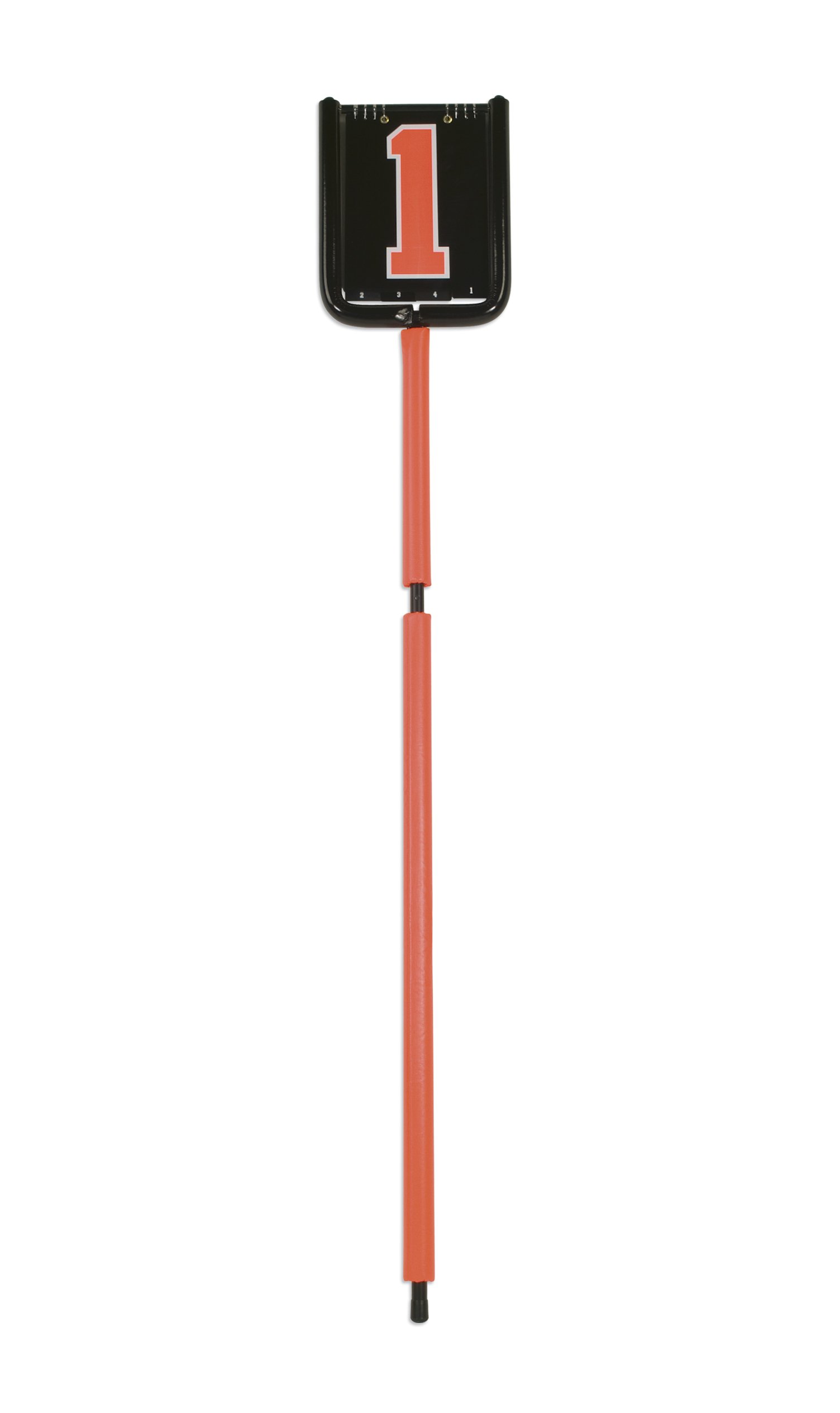 New Football Flip Down 1st Down Marker - Orange & Black Large Number Chain Marker for American Football Games, Practice, and Tailgating