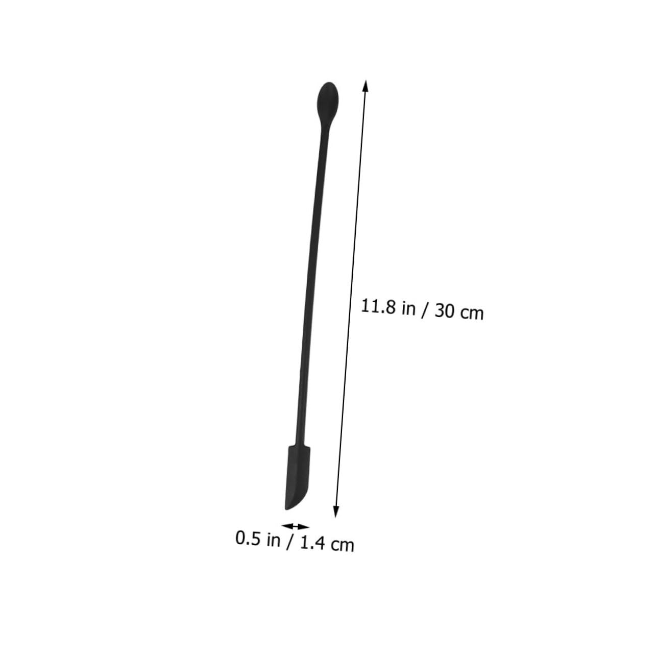 4PCS Double Ended Makeup Spatulas - Cosmetic Cream & Mask Applicator, Beauty Scraper Tool for Face Mask, Jam, Dessert - Perfect for Salon, Spa & Home Skincare Routine (Black)