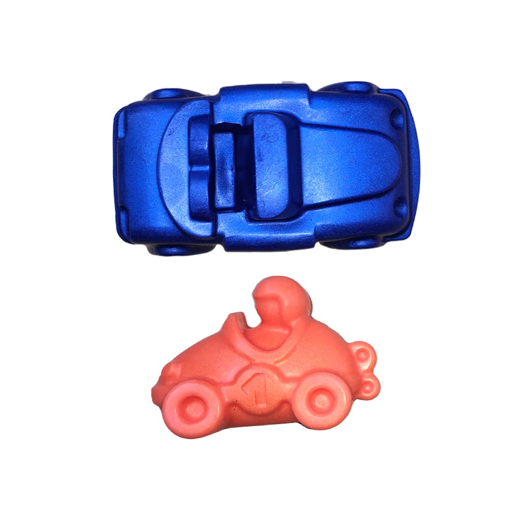 Love and Lather Natural Handmade Soap Set - Car Shaped Soap (110g) & Motorbike Soap (60g) for Kids | Paraben & SLS Free | Perfect for Birthday Gifts, Party Favors and Children's Bath Time