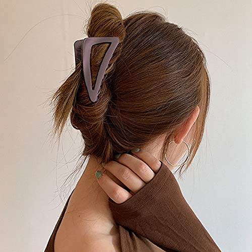 Licogel Matte Triangle Hair Claw Clips Set - Large Decorative Hair Clips for Women, Girls & Adults - Perfect for Spring Hairstyles, Ponytails & Updos