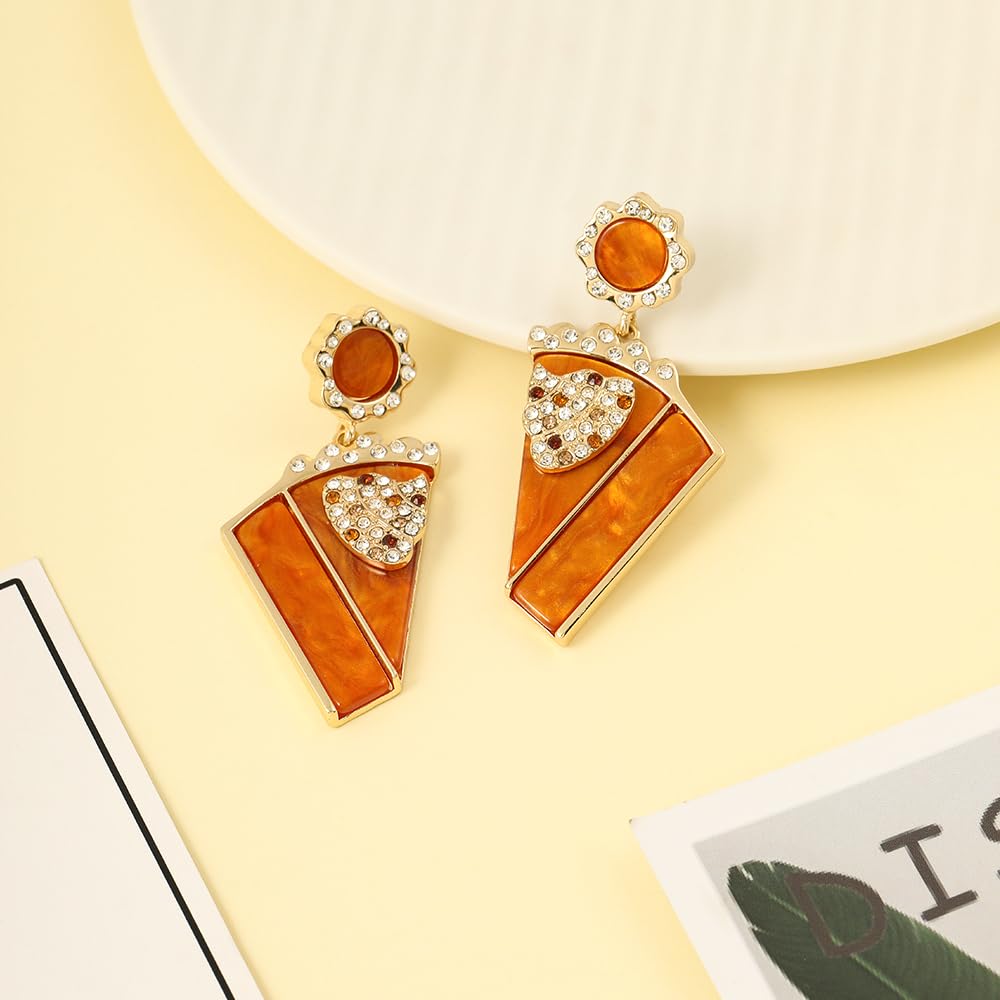 Madison Tyler Thanksgiving Earrings for Women - Pumpkin Pie Cake Turkey Bonfire Dangle Earrings | Cute Holiday Fall Statement Jewelry | Perfect for Thanksgiving Dinner, Autumn Parties & Seasonal Gift Giving