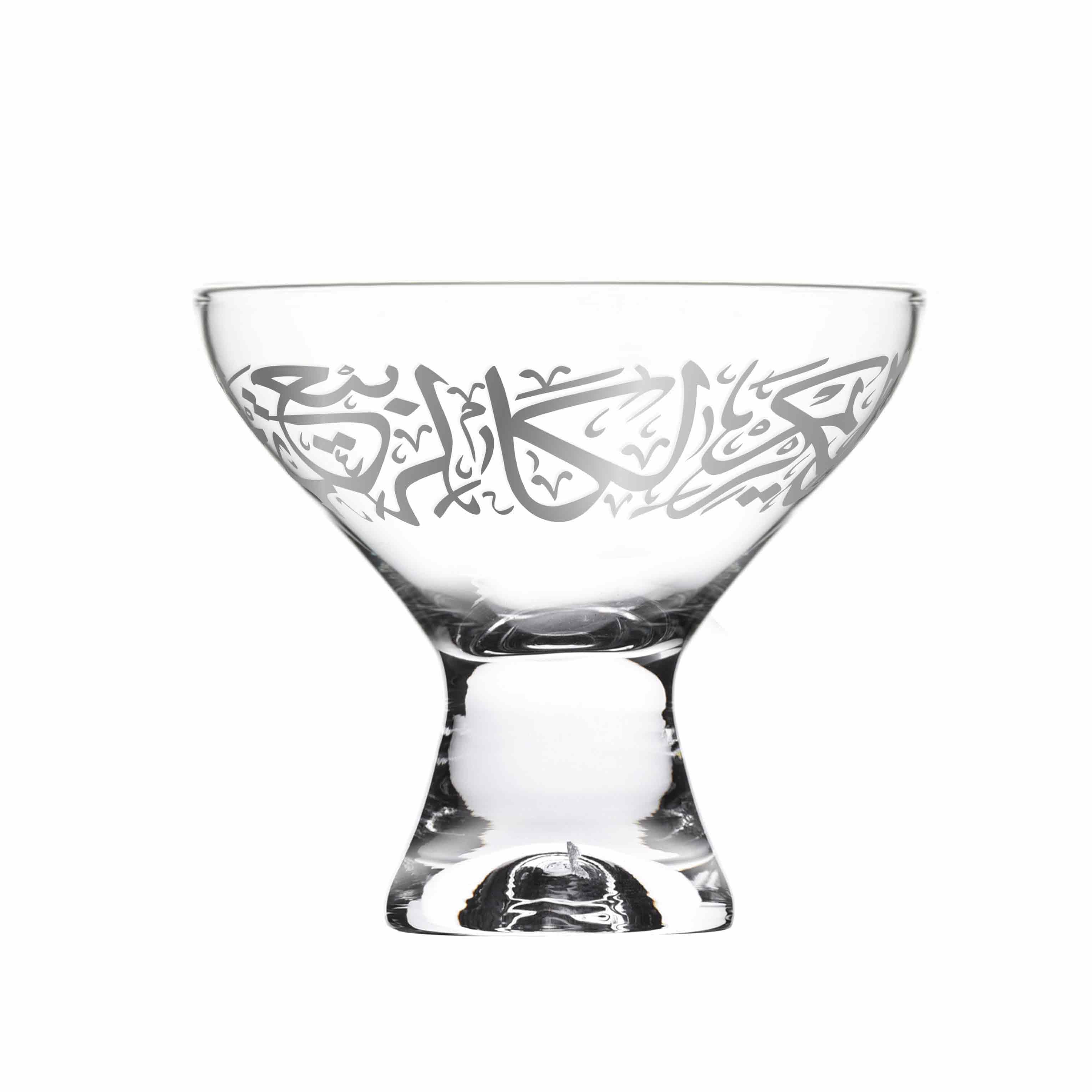 Dimlaj Kareem 6-Piece Platinum Ice Cream Cups Set - Durable & Elegant Dessert Bowls for Parties, Sundaes, Parfaits & Home Entertaining