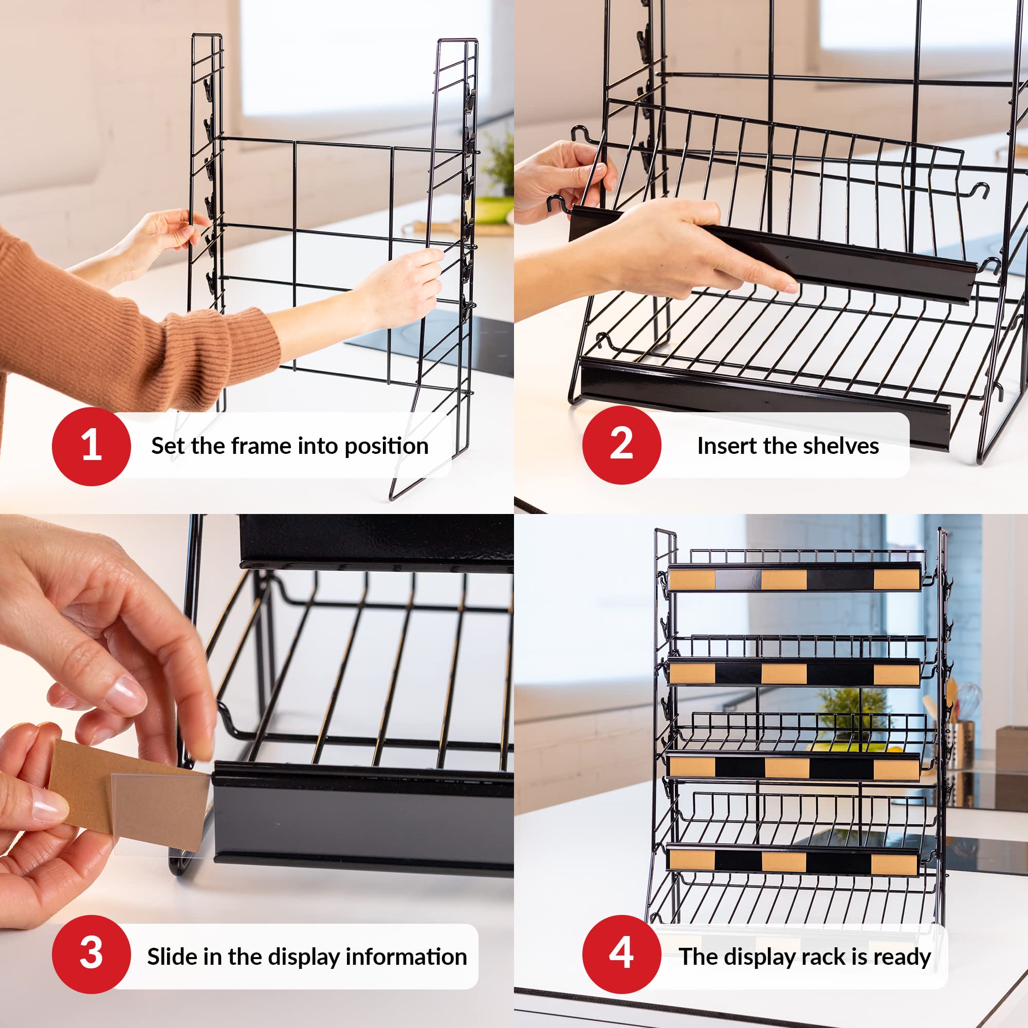 Premium Candy Display Rack - Countertop Snack Organizer for Retail Stores, Offices & Cafes | Durable Chip Rack & Snack Stand for Counter Displays | Merchandising Shelf for Candy, Chips, Cookies & Treats - Perfect for Convenience Stores, Supermarkets & Break Rooms