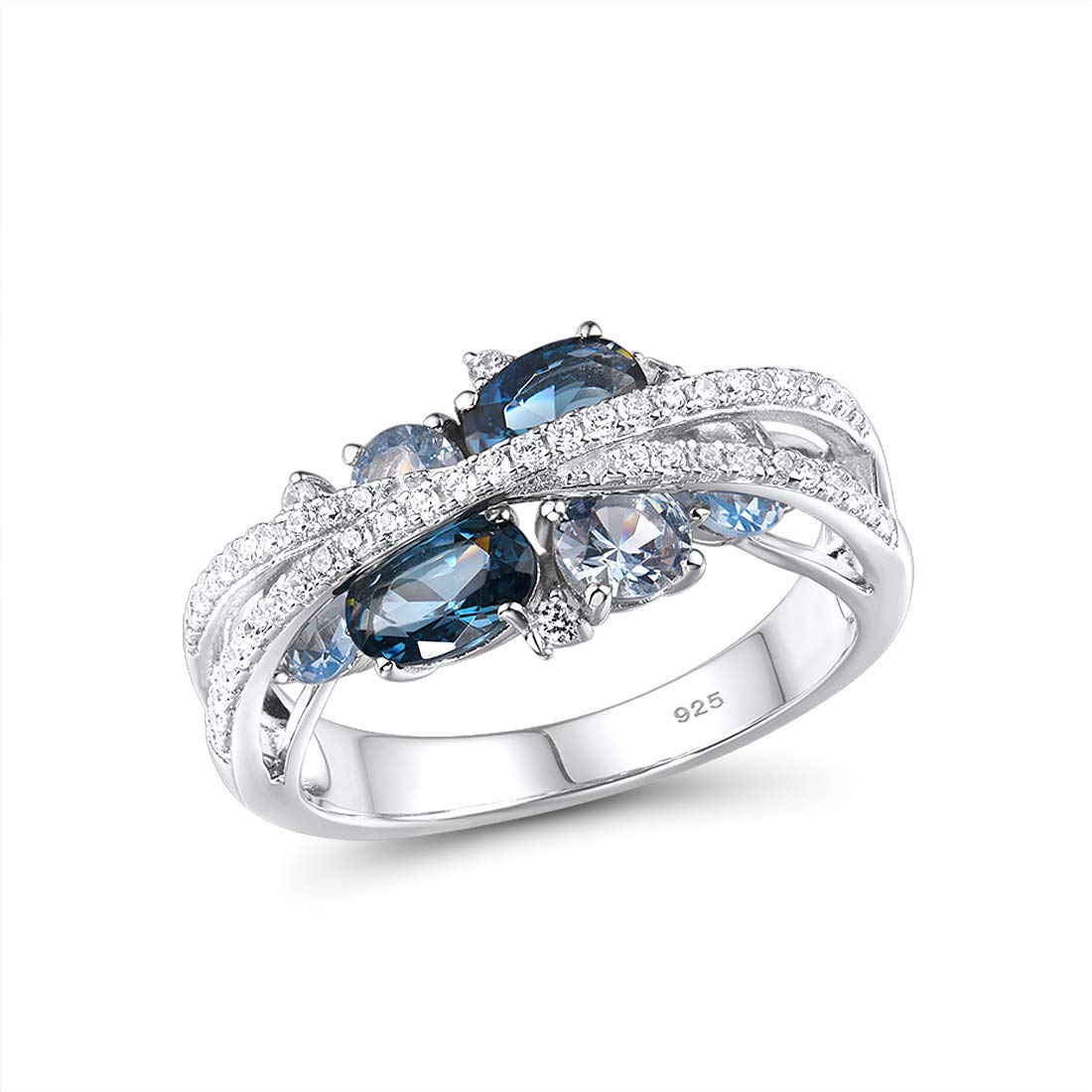 925 Sterling Silver Twist Ring with Cubic Zirconia for Women - Elegant Stackable Jewelry for Everyday Wear, Date Nights & Special Occasions