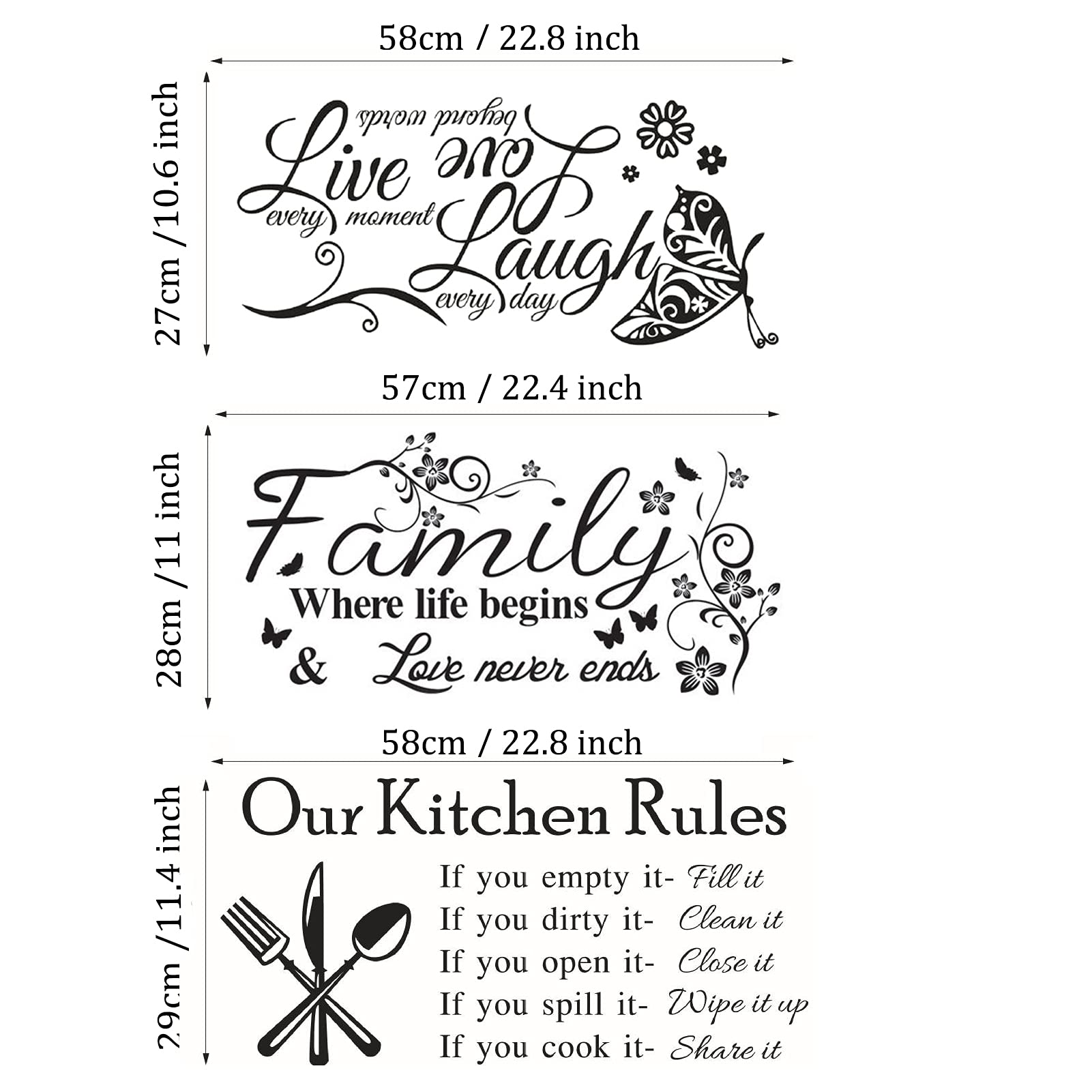Inspiring Wall Quotes Stickers - Home Decor for Living Room & Bedroom