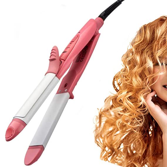 Professional Hair Crimper for Women - Ceramic Plates for Perfect Curls & Waves | Styling Tool for Straightening, Curling & Crimping | Ideal for Home, Salon & Travel Use