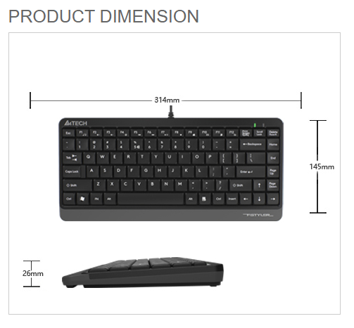 FK 11 Compact Wired USB TKL Mechanical Gaming Keyboard - 87 Key Tenkeyless Design for PC, Mac, Laptop - Perfect for Office Work, Gaming & Programming