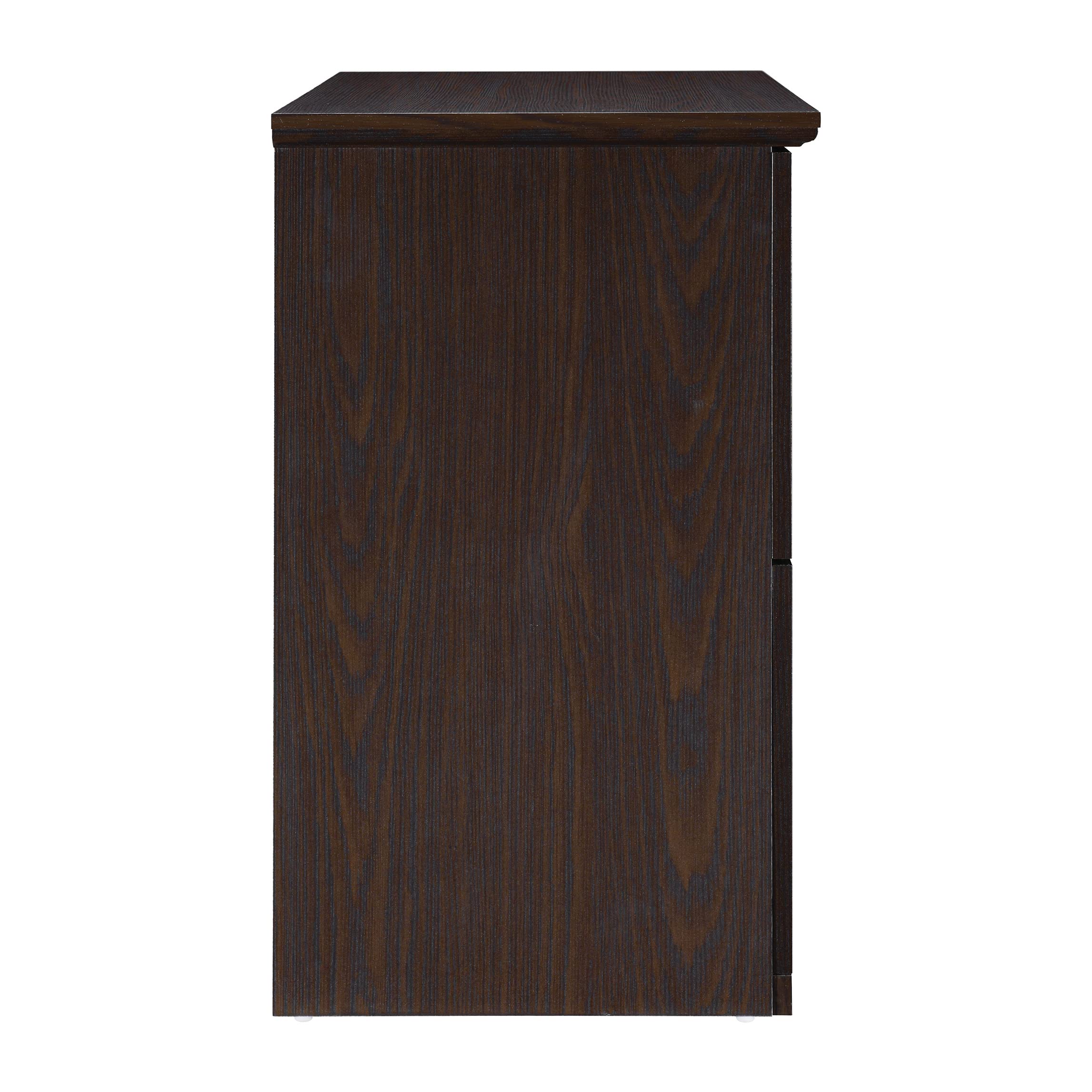 OSP Jefferson 2-Drawer Lateral File Cabinet - Euro-Style Drawer Glides & Lockdowel Fastening System - Espresso Finish - Office Storage & Organization Solution for Home & Business Use