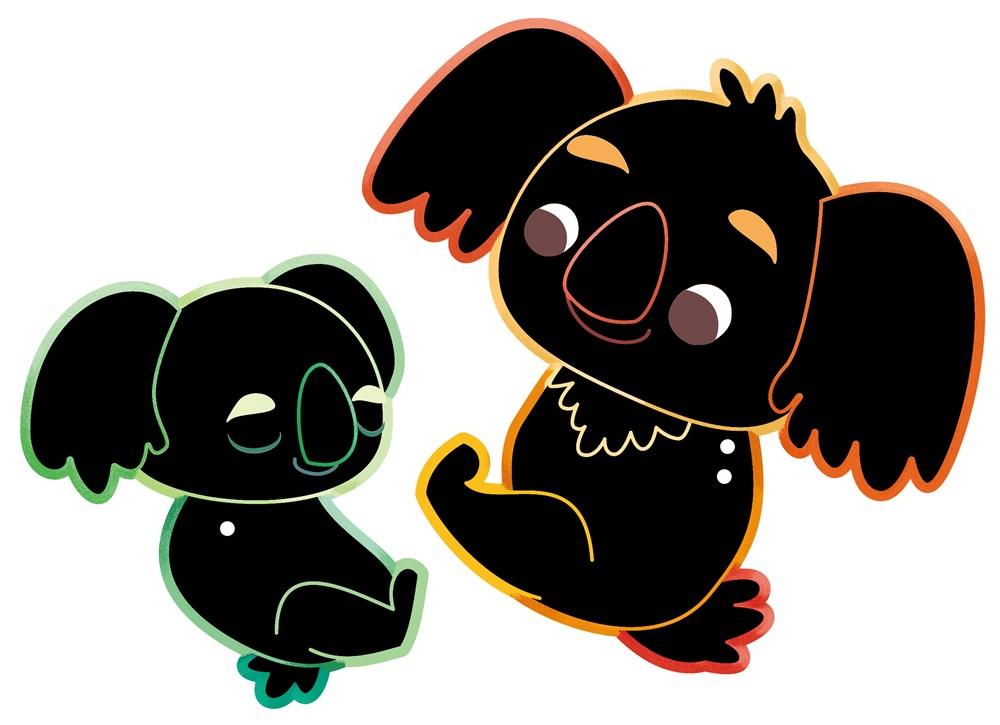 Scratch and Reveal Koalas & Kangaroos Stickers - Fun Educational Activity for Kids - Perfect for Classroom Rewards, Party Favors & Travel Entertainment