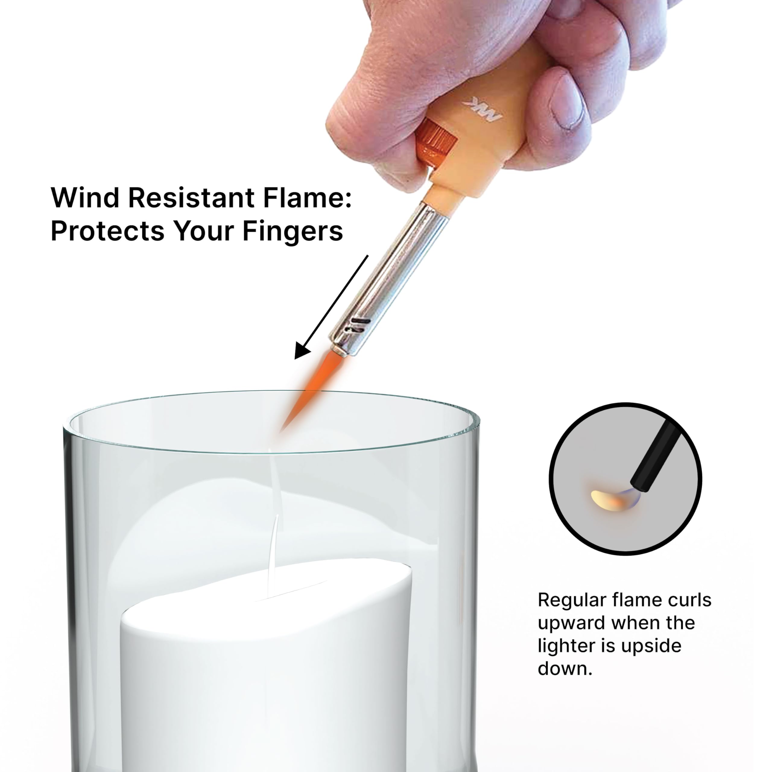 MK Windproof Butane Refillable Lighters - 5pc Pastel Set for Candles, BBQ, Camping & Outdoor Use | Long-Lasting Flame for Home, Parties & Travel