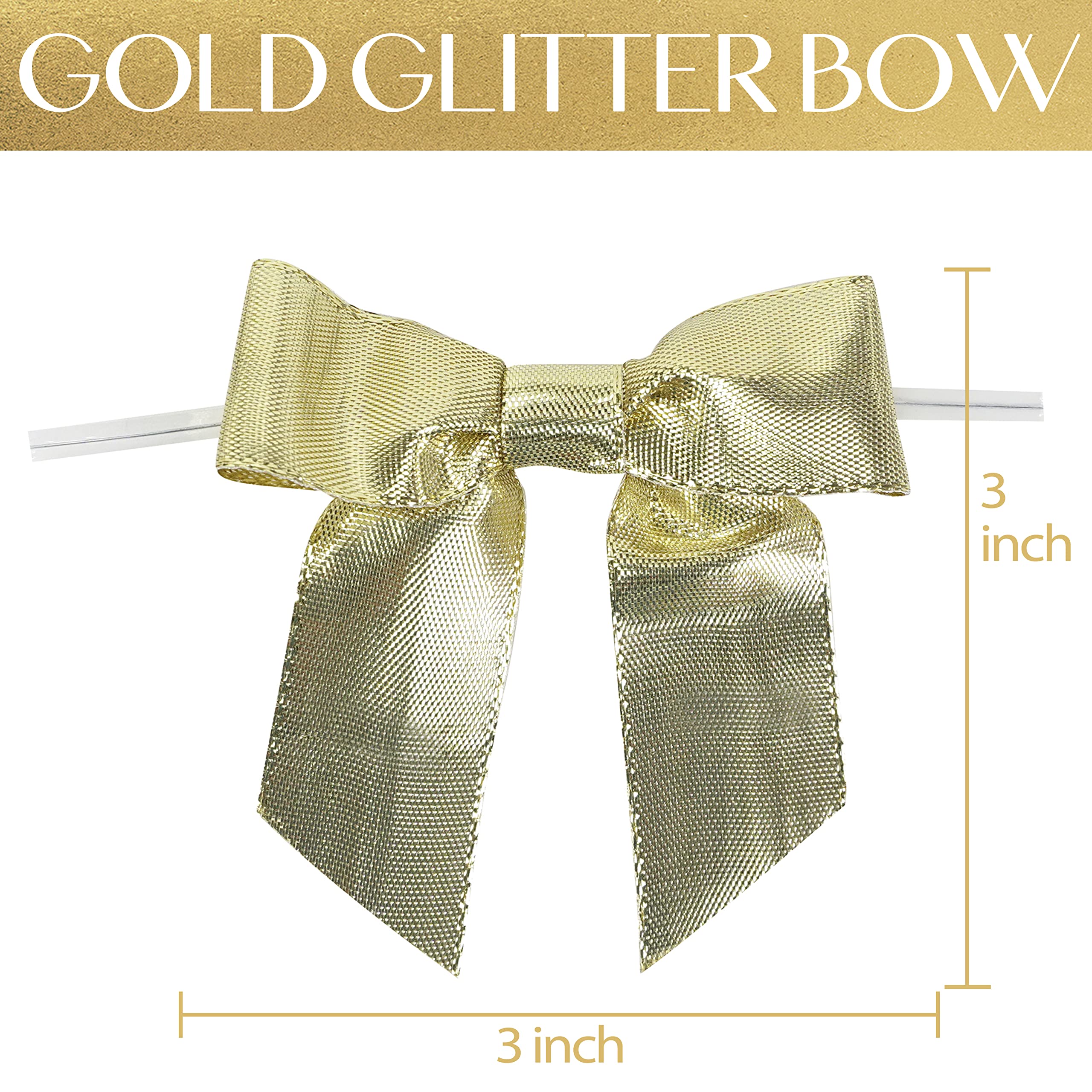 Gold Christmas Bows 3