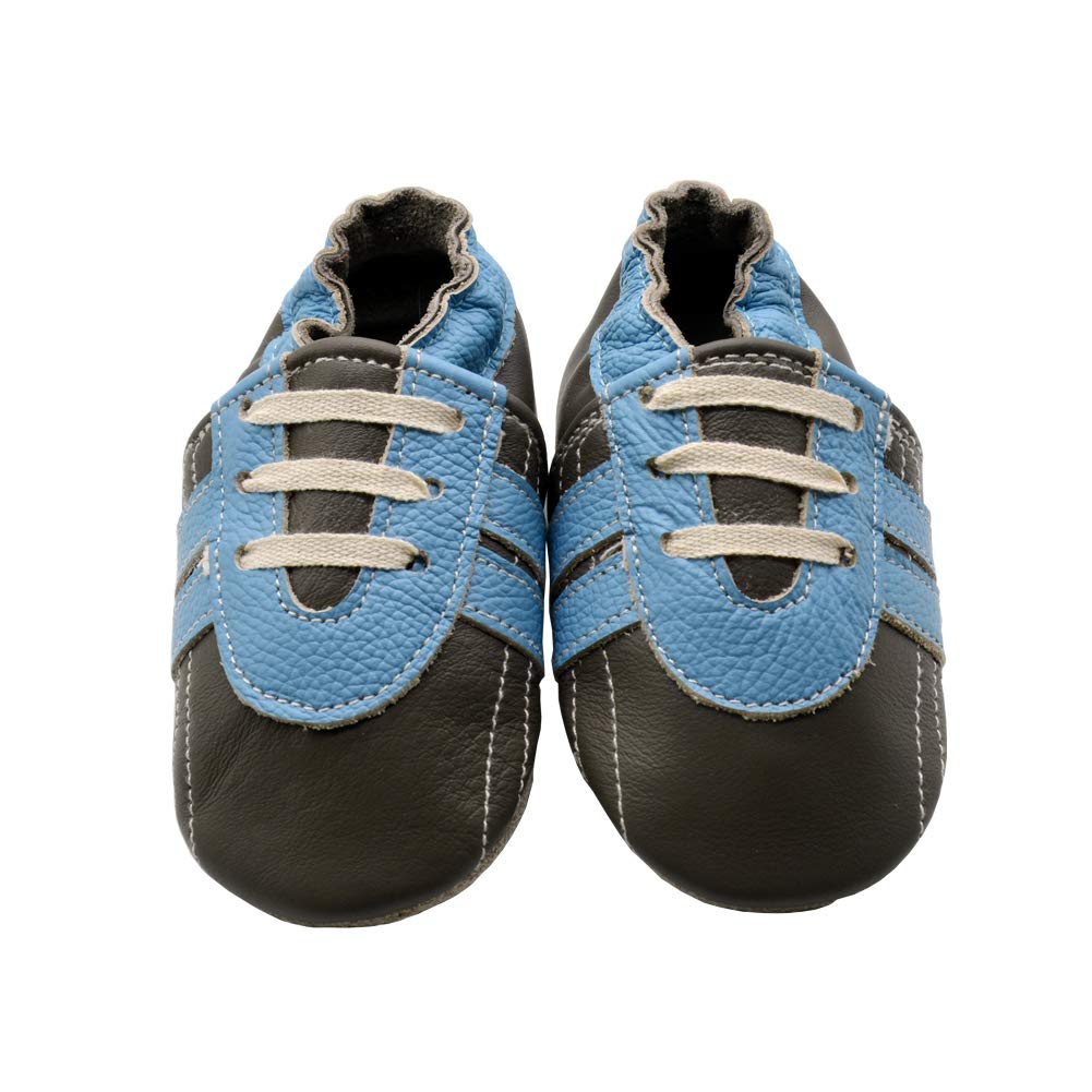iEvolve Baby Leather Shoes - Soft First Walker Shoes for Toddlers | Non-Slip Crib Moccasins for Boys & Girls | Perfect for Indoor Play, Outdoor Walks & Special Occasions