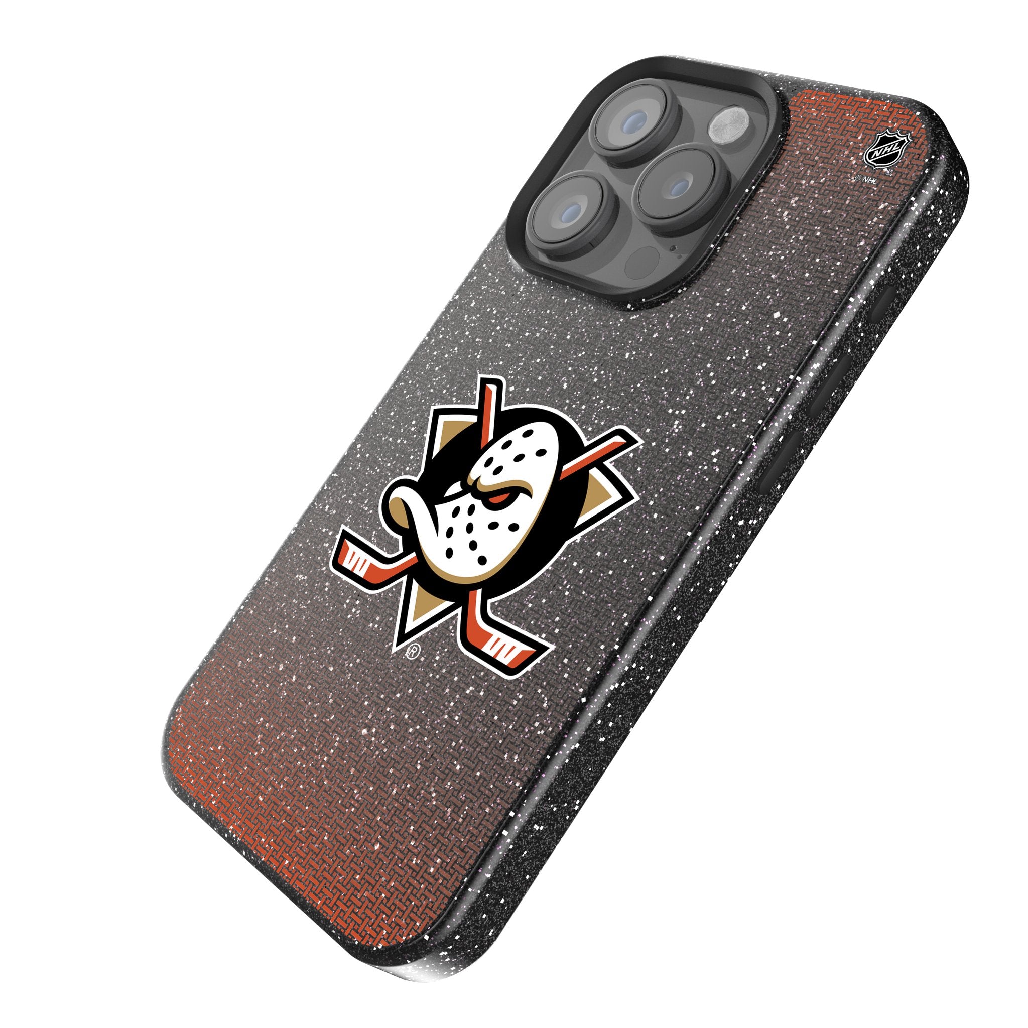 Anaheim Ducks Rhinestone Glitter Phone Case for iPhone 14 13 12 11 Pro Max XR - Sparkling Hockey Team Design Protective Cover - Perfect for Games, Parties & Ducks Fans Gifts