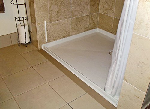 20 Pack Collapsible Water Dam Barrier - ADA Compliant Wheelchair Accessible Shower Threshold Ramp - Water Stopper for Bathroom, Doorway & Floor Protection (Ideal for Homes, Hotels & Accessibility Needs)