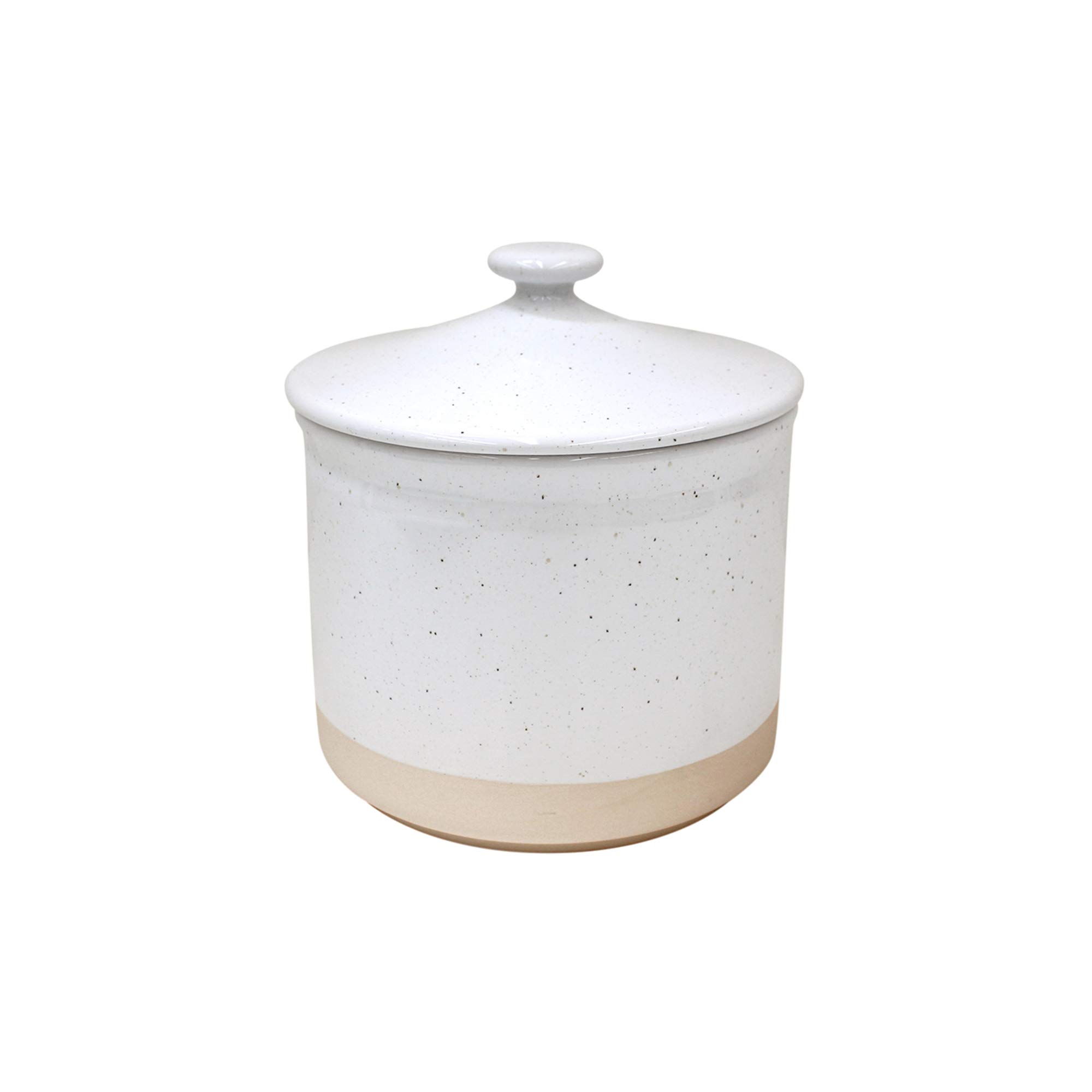 Casafina Ceramic Stoneware 94 oz. Canister - Fattoria Collection, White | Microwave & Dishwasher Safe | Food Safe Glaze | Restaurant Quality Serveware for Coffee, Tea, Sugar & Flour Storage | Kitchen & Dining Essentials